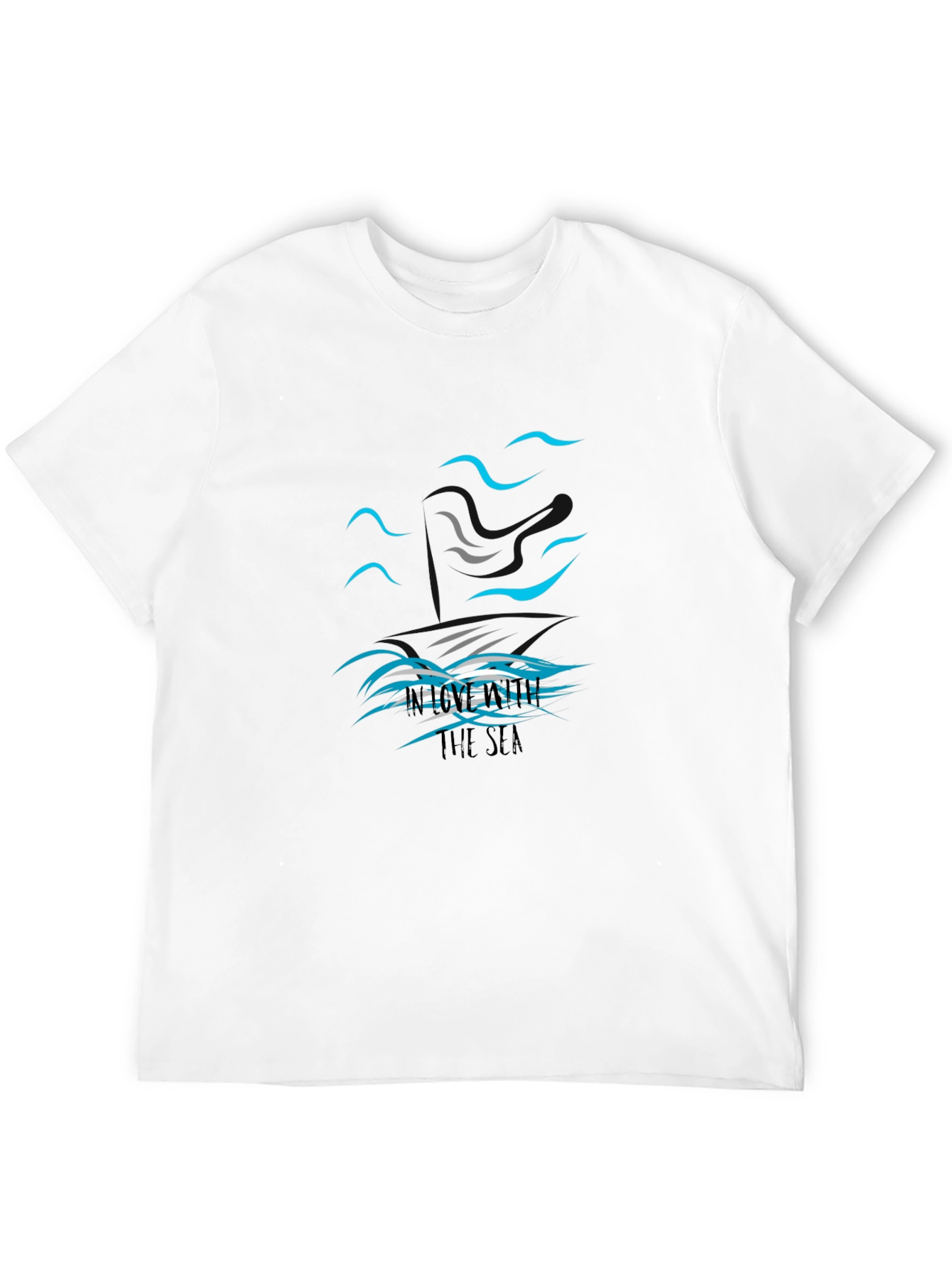 In Love With The Sea Black T-Shirt