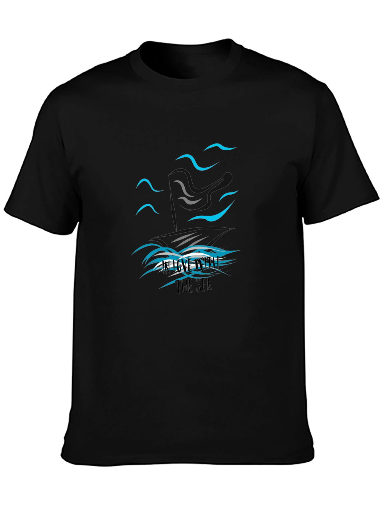 In Love With The Sea Black T-Shirt