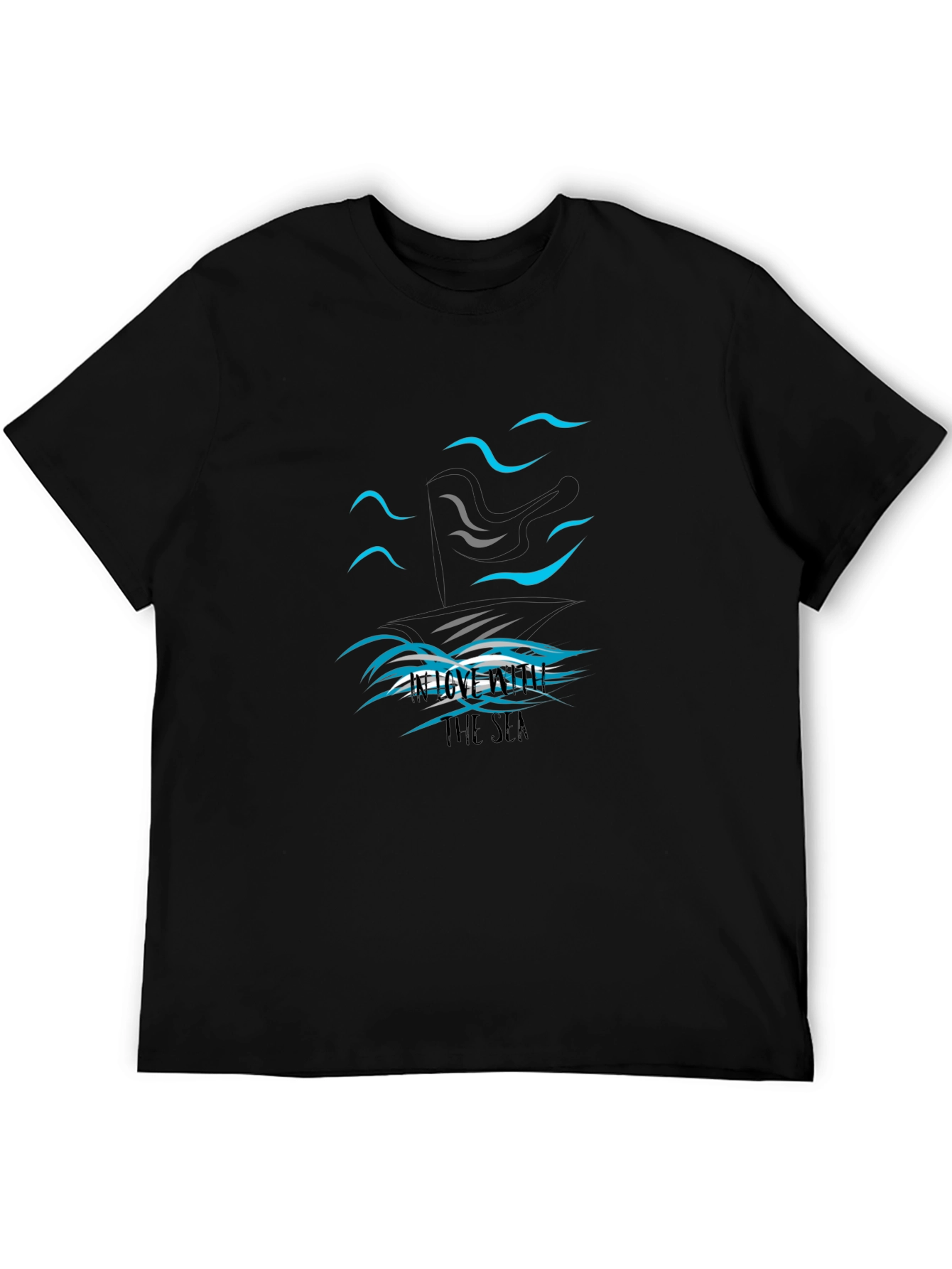 In Love With The Sea Black T-Shirt
