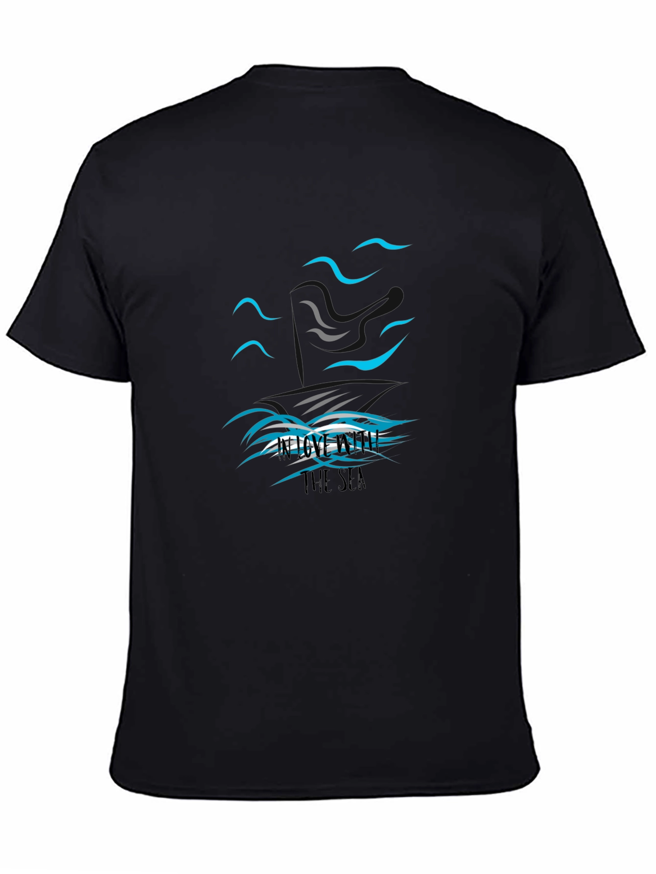 In Love With The Sea Black T-Shirt