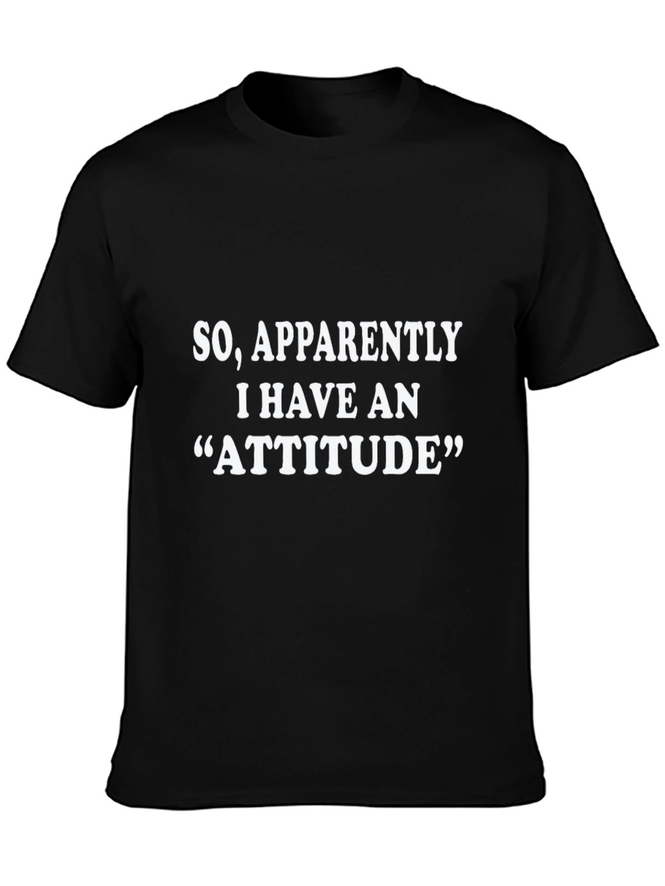 Attitude Statement Black Graphic T-Shirt