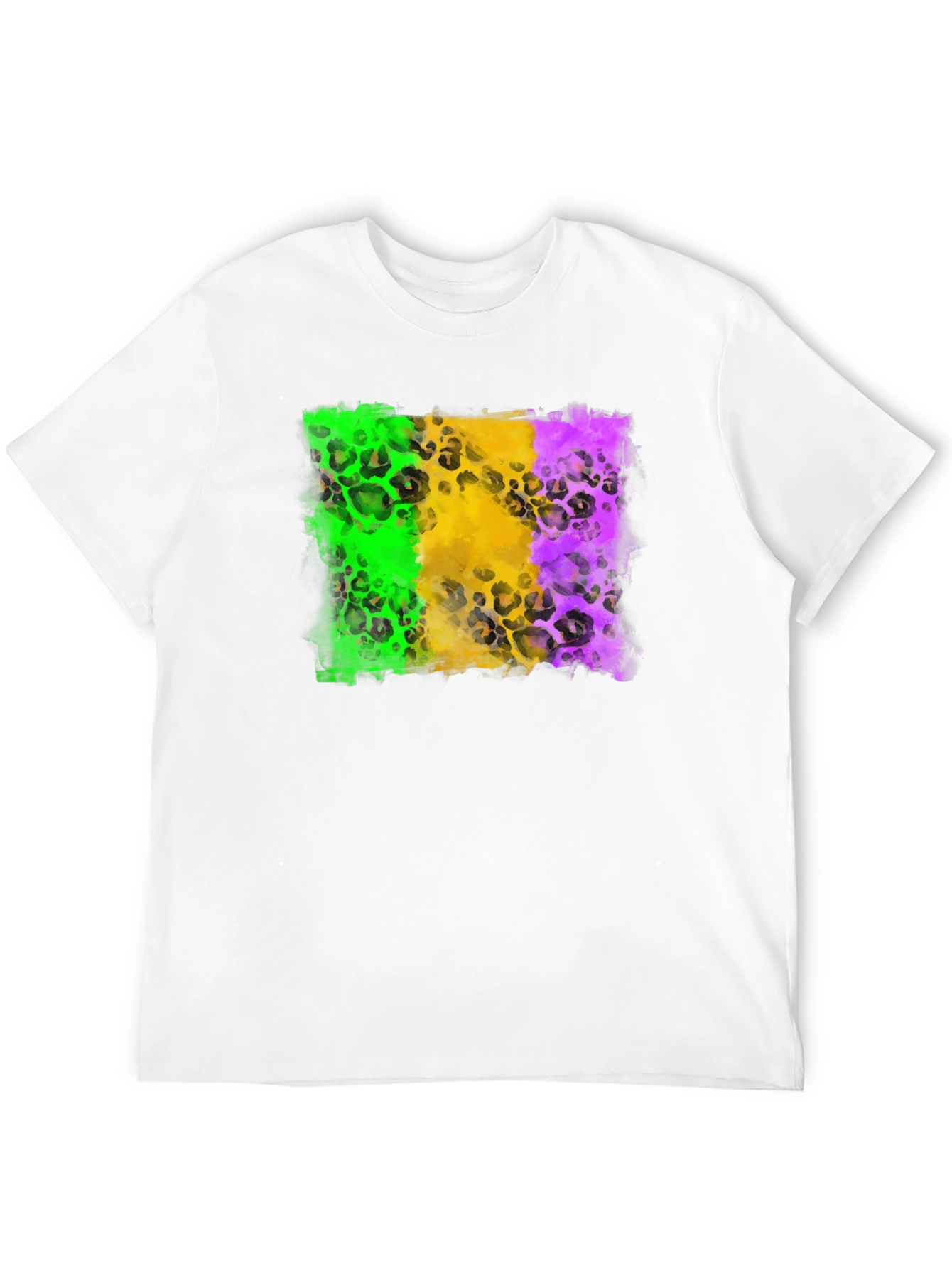Mardi Gras Leopard Print T-Shirt