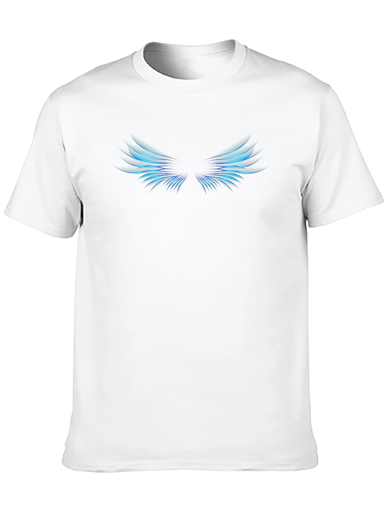 Cool Black T-Shirt with Blue Wings Design
