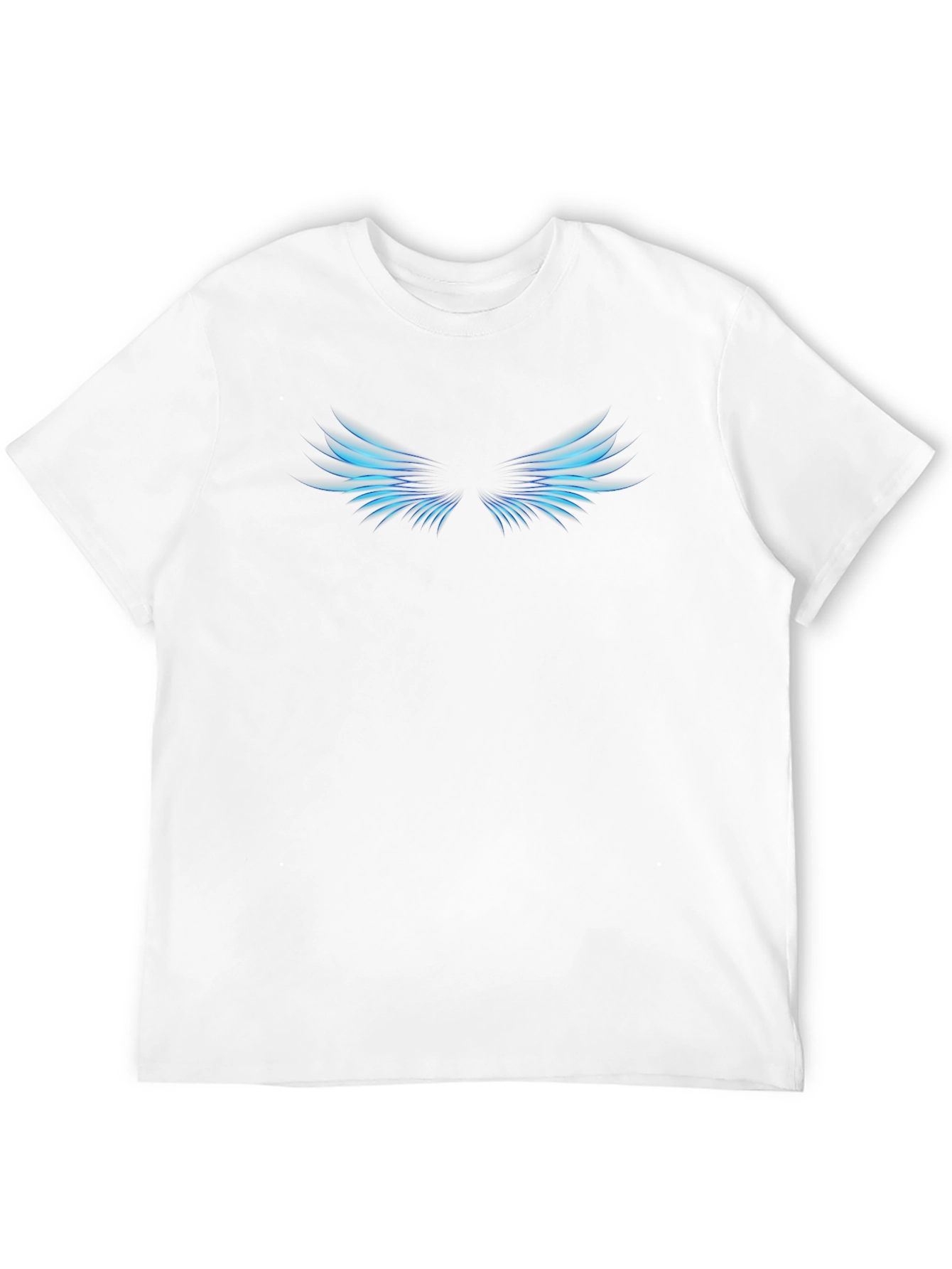 Cool Black T-Shirt with Blue Wings Design