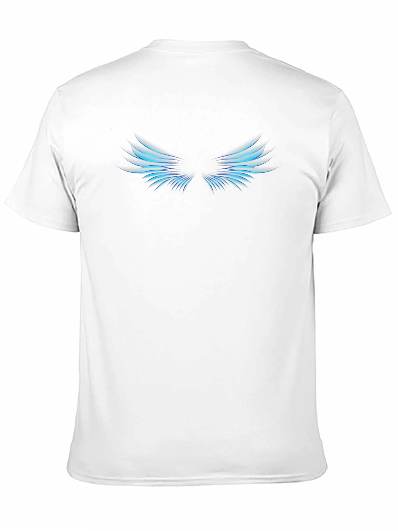 Cool Black T-Shirt with Blue Wings Design