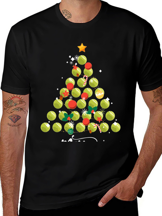 Tennis Ball Christmas Tree T-Shirt