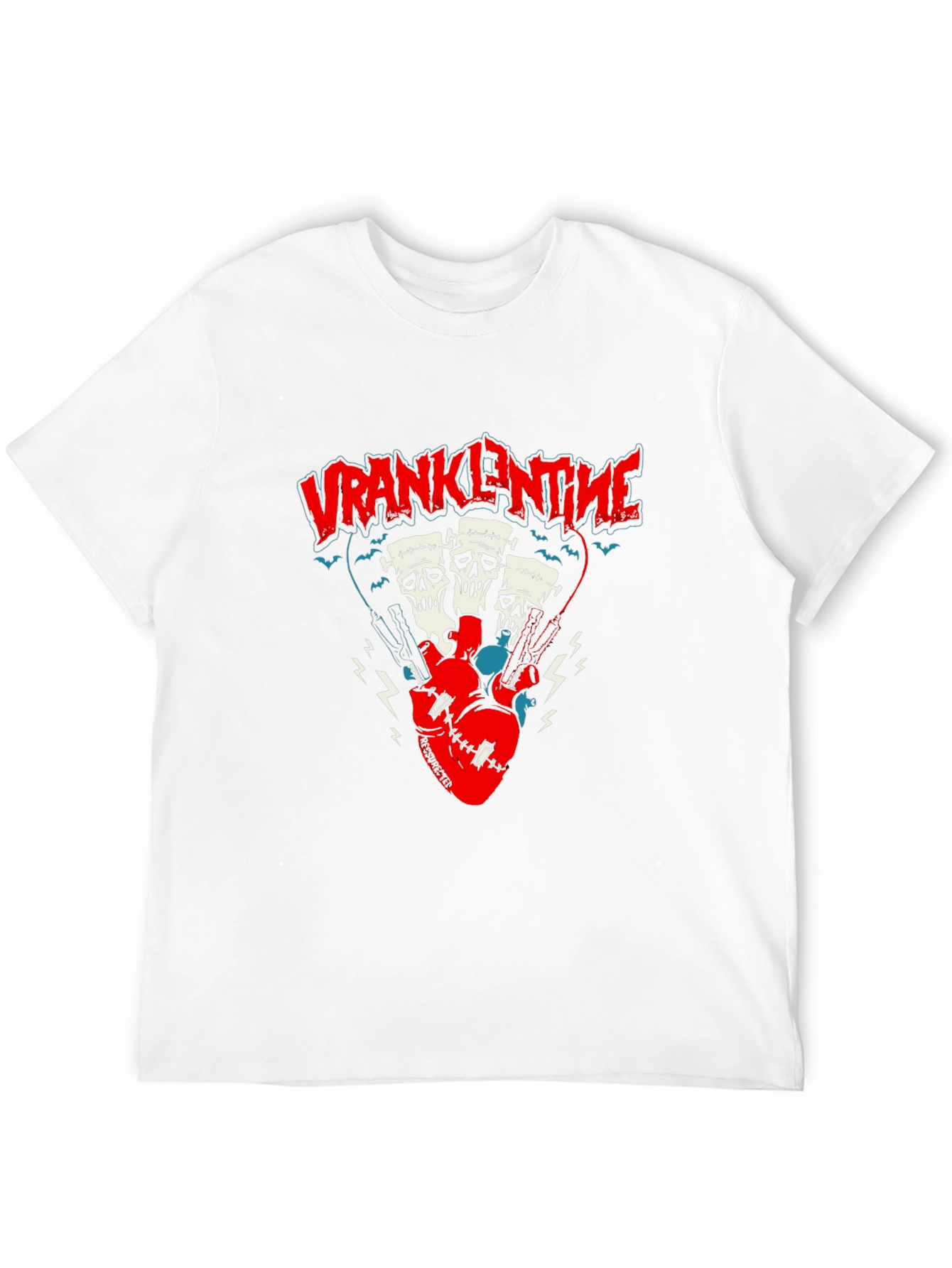 Frankenstein Heart Pistons Graphic Tee - Black