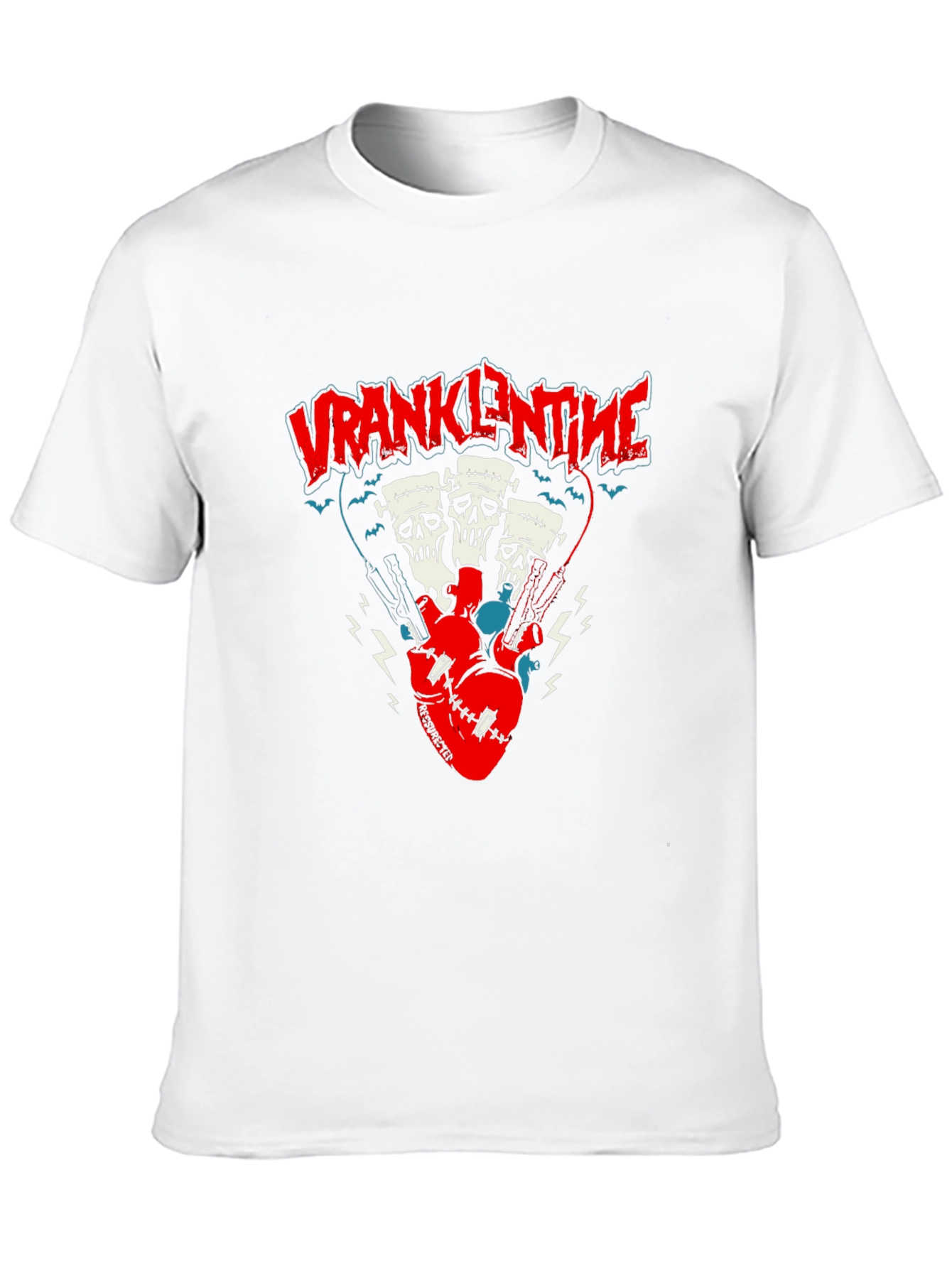 Frankenstein Heart Pistons Graphic Tee - Black