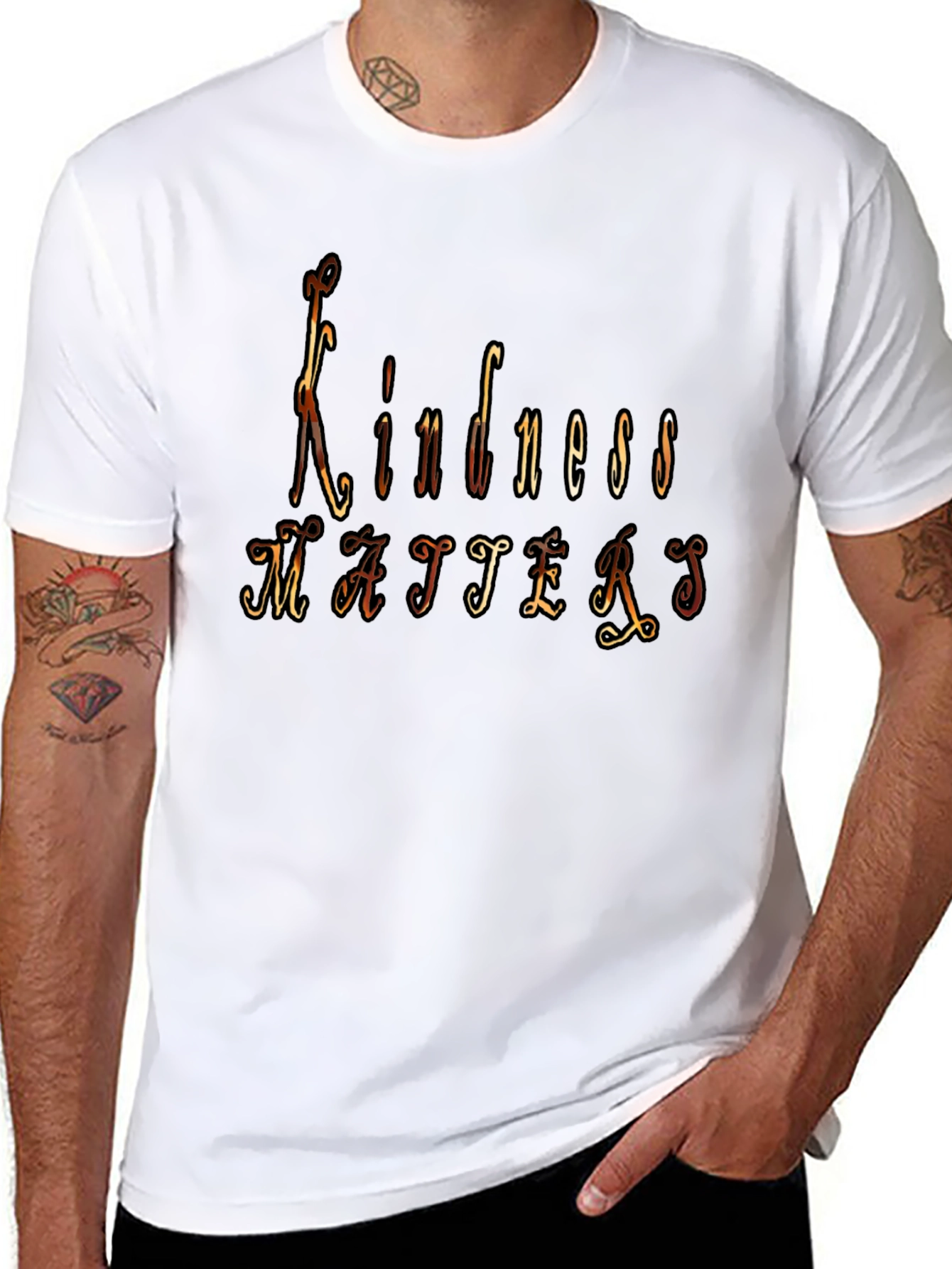 Kindness Matters Graphic Black T-Shirt
