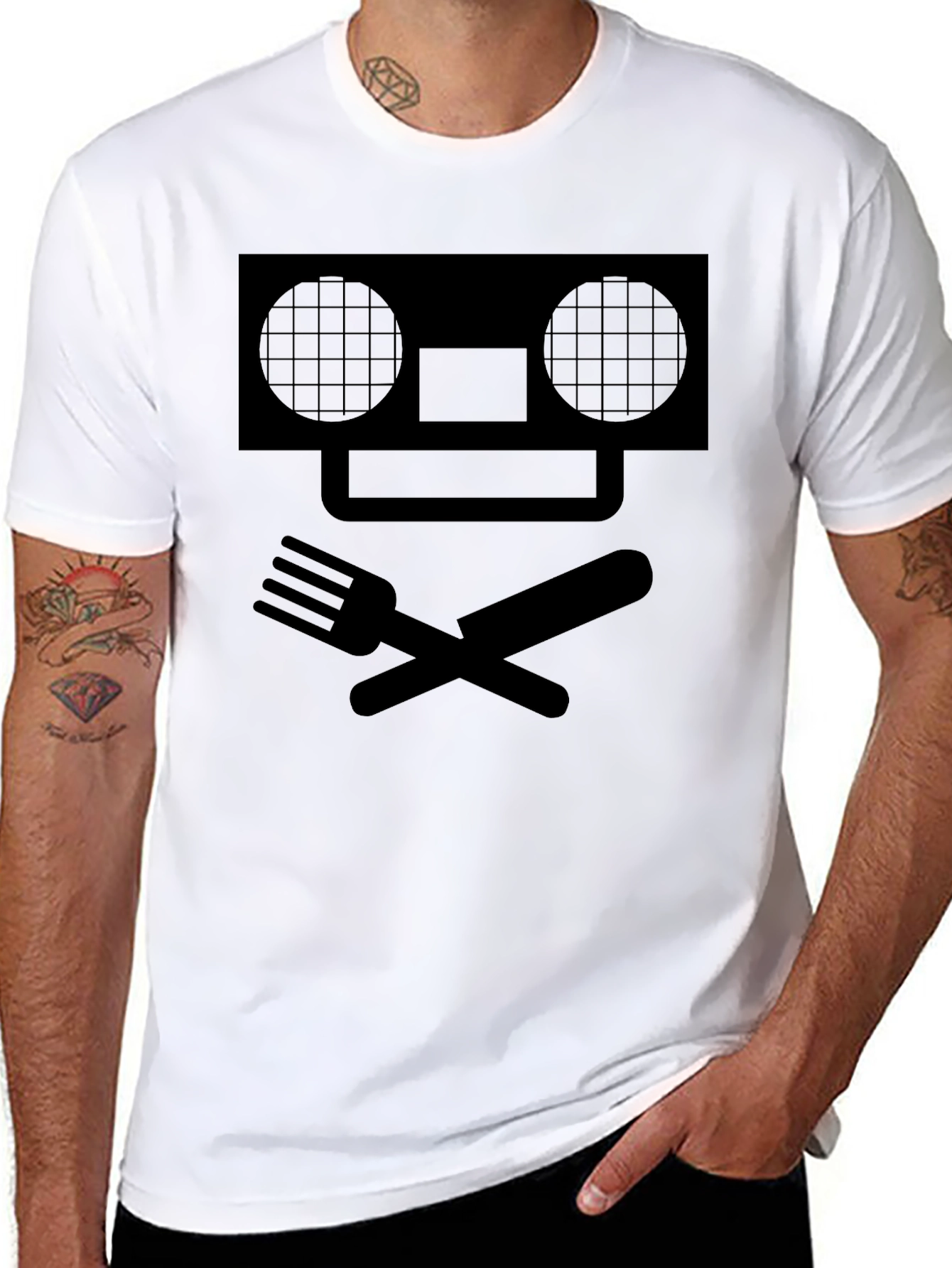 Skull and Crossbones Utensil T-Shirt