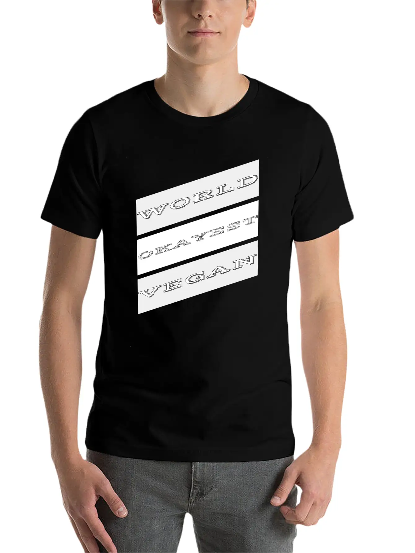 Vegan - World Okayest Vegan Unisex Casual T-Shirt – Clean Design For Daily Comfort