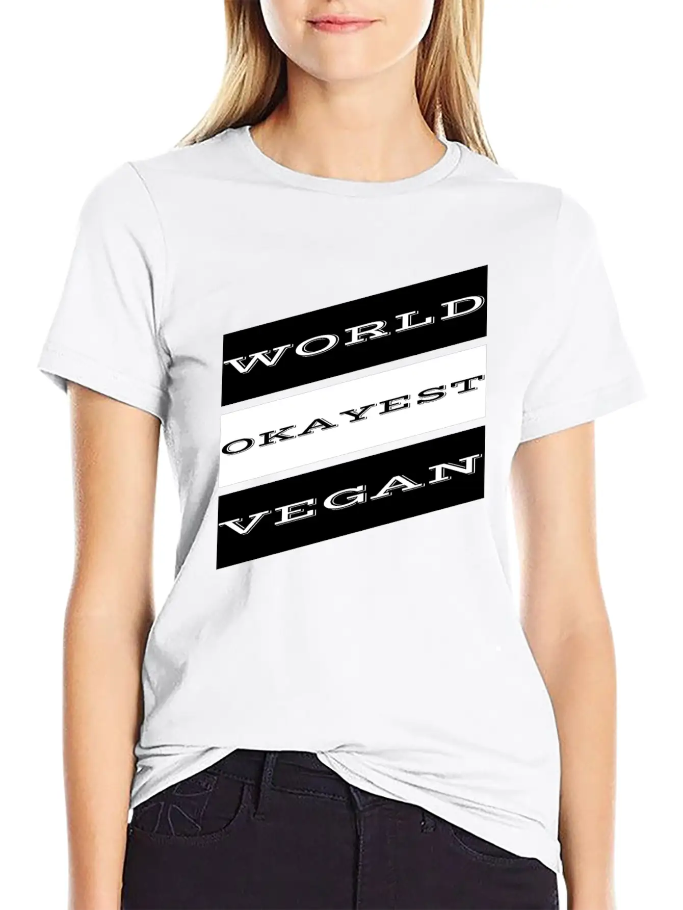 Vegan - World Okayest Vegan Unisex Casual T-Shirt – Clean Design For Daily Comfort