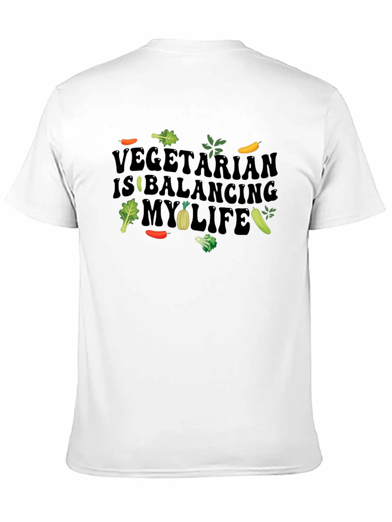 Vegetarian Balancing My Life Unisex Casual T-Shirt – Clean Design For Daily Comfort