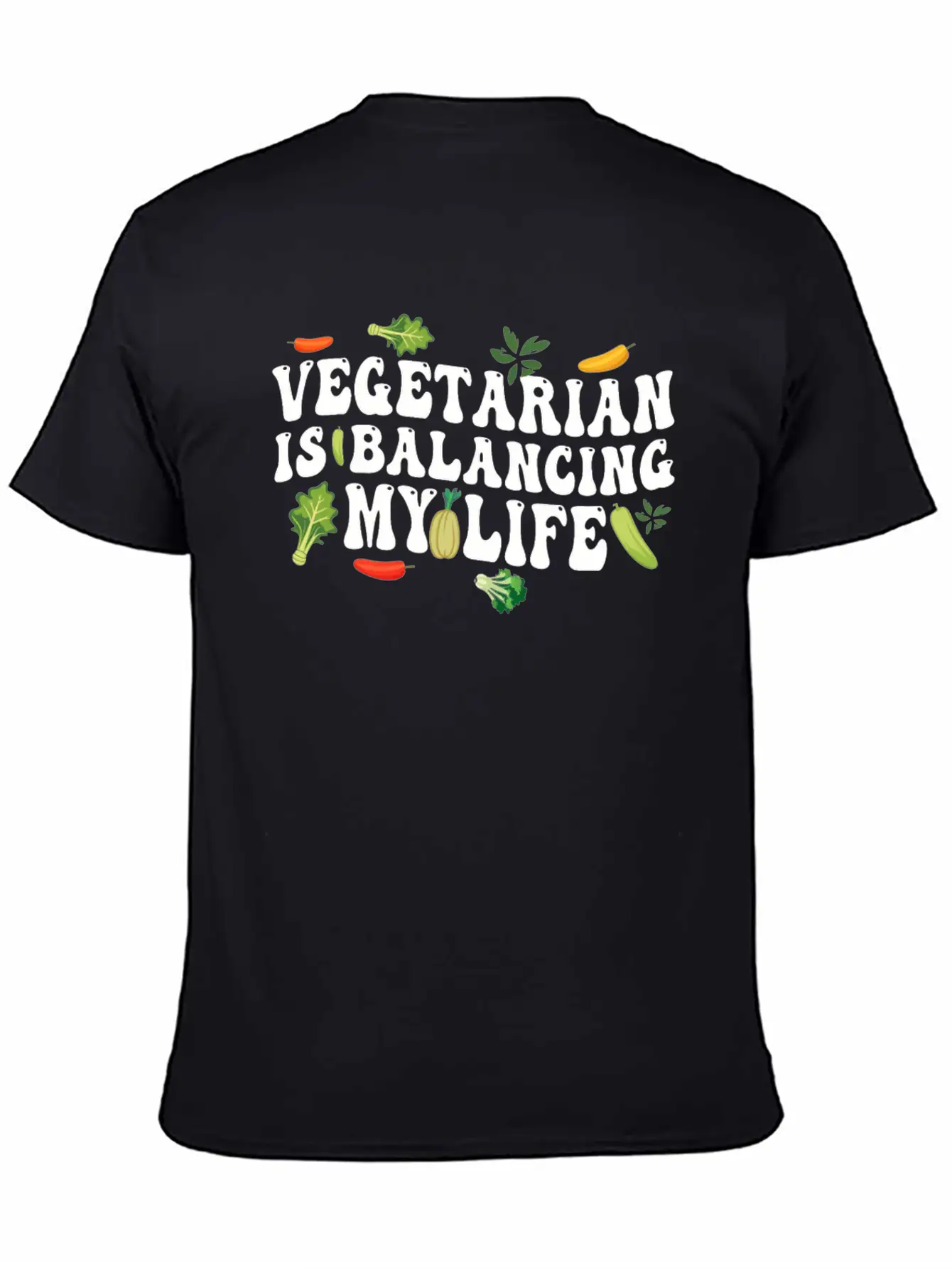 Vegetarian Balancing My Life Unisex Casual T-Shirt – Clean Design For Daily Comfort