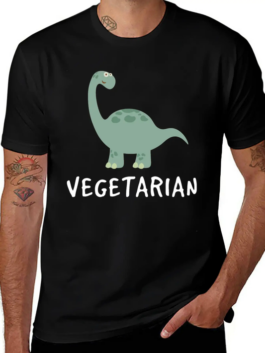 Vegetarian Dino Unisex Casual T-Shirt – Clean Design For Daily Comfort