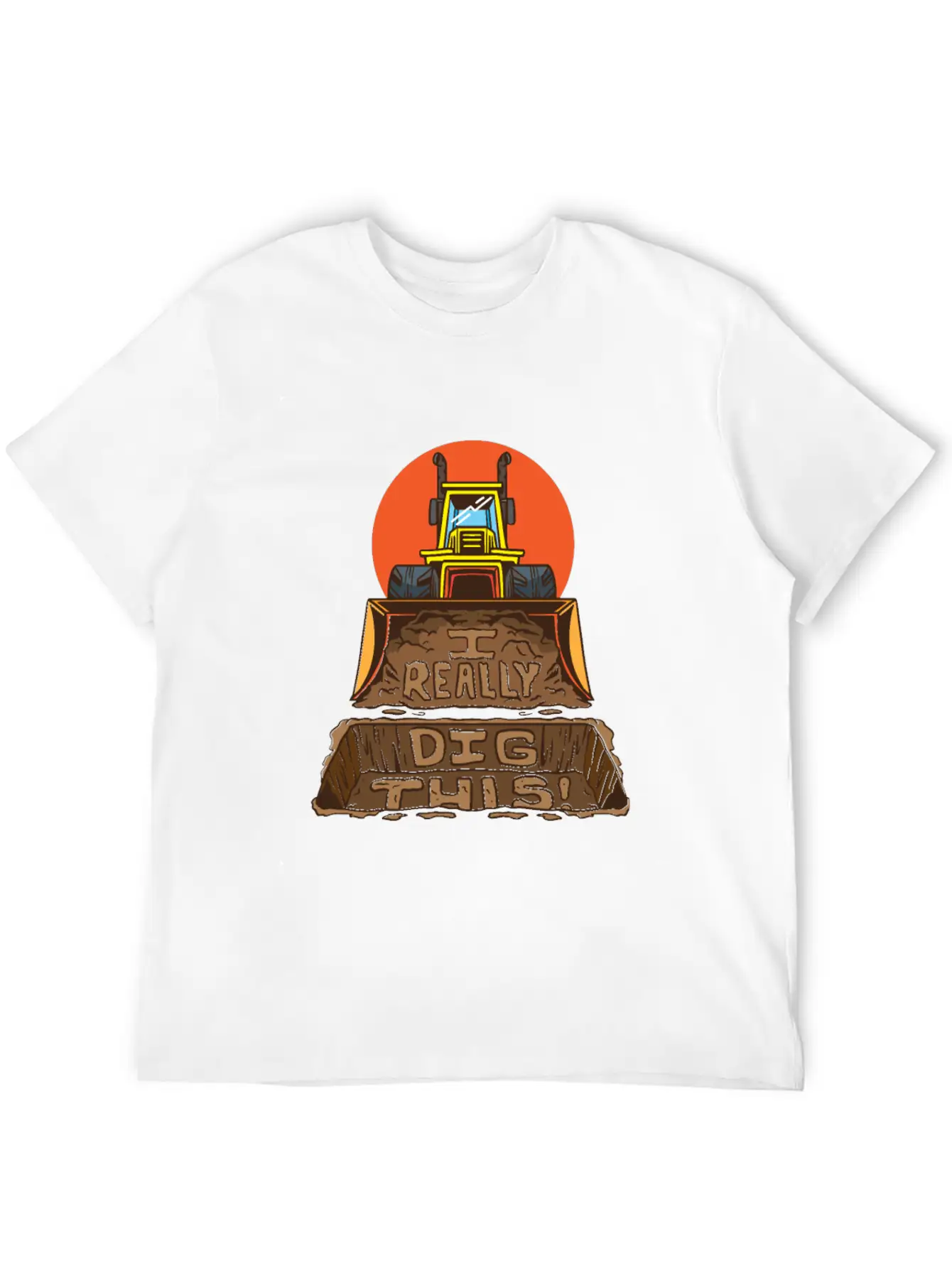 Vehicle Dig This Unisex Casual T-Shirt – Clean Design For Daily Comfort