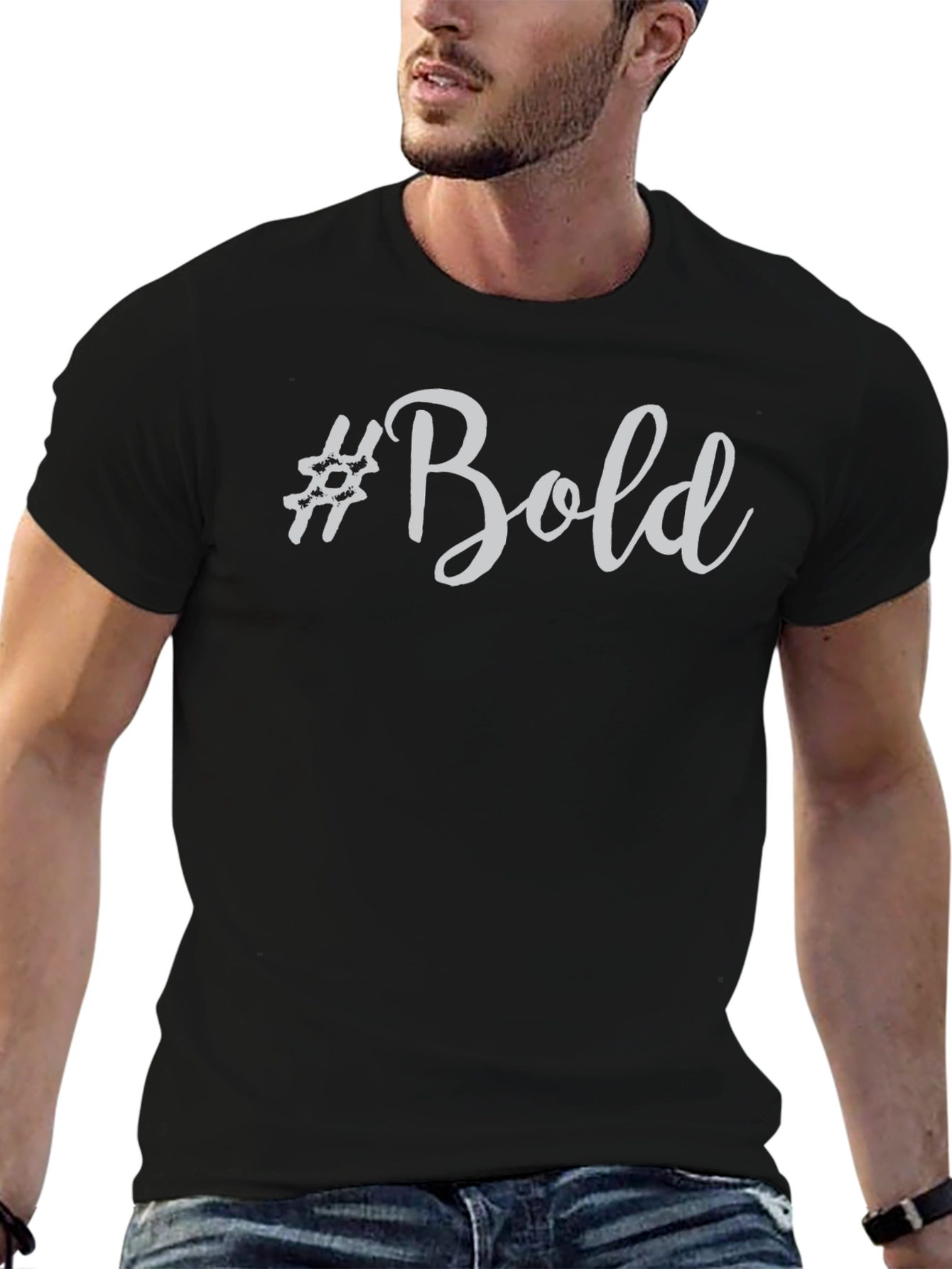 Bold Graphic Tee - Stylish Cotton Blend