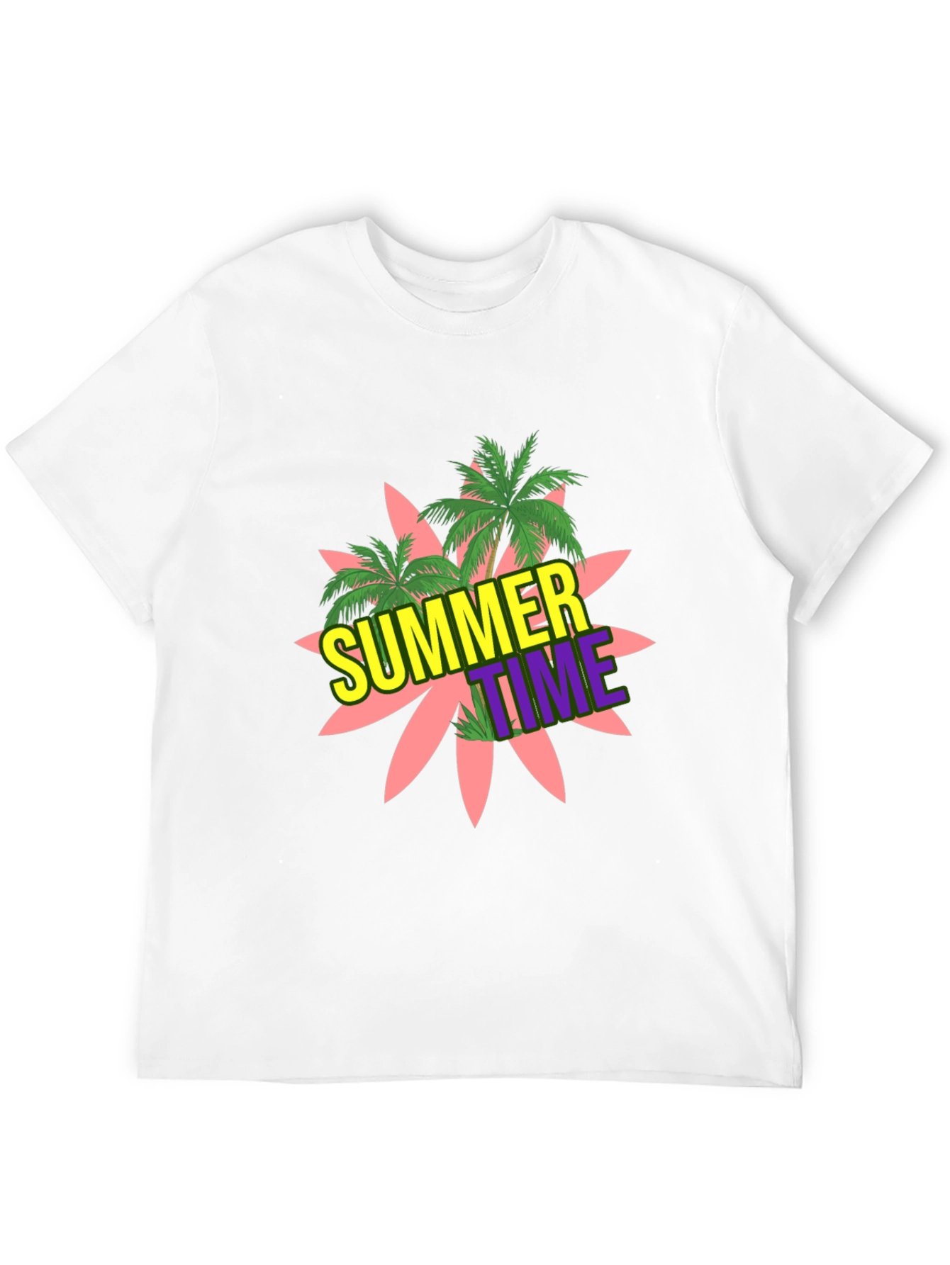 Summer Time Graphic Black T-Shirt