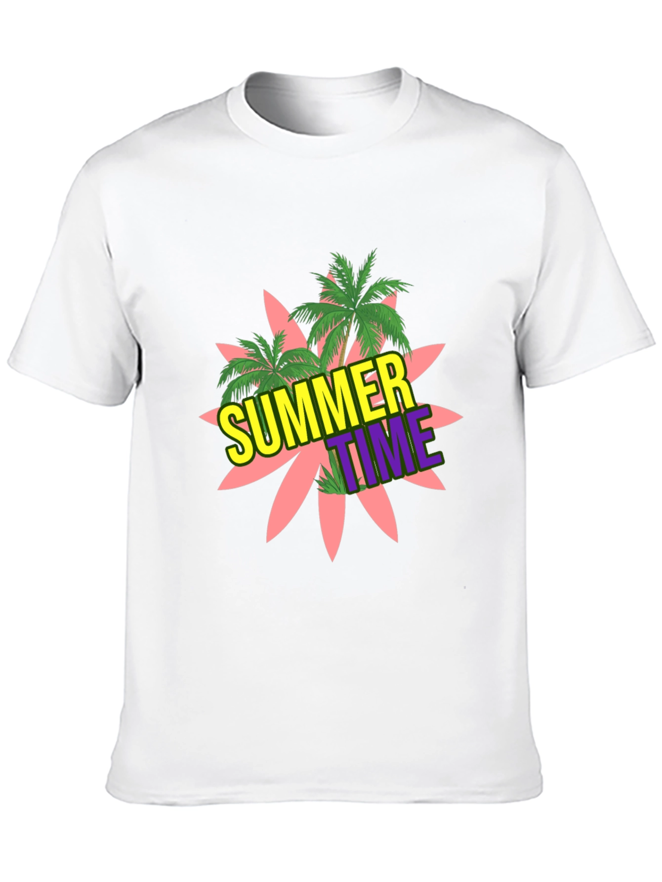 Summer Time Graphic Black T-Shirt