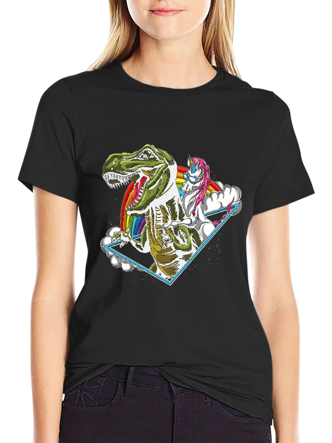 Dinosaur Unicorn Rainbow T-Shirt