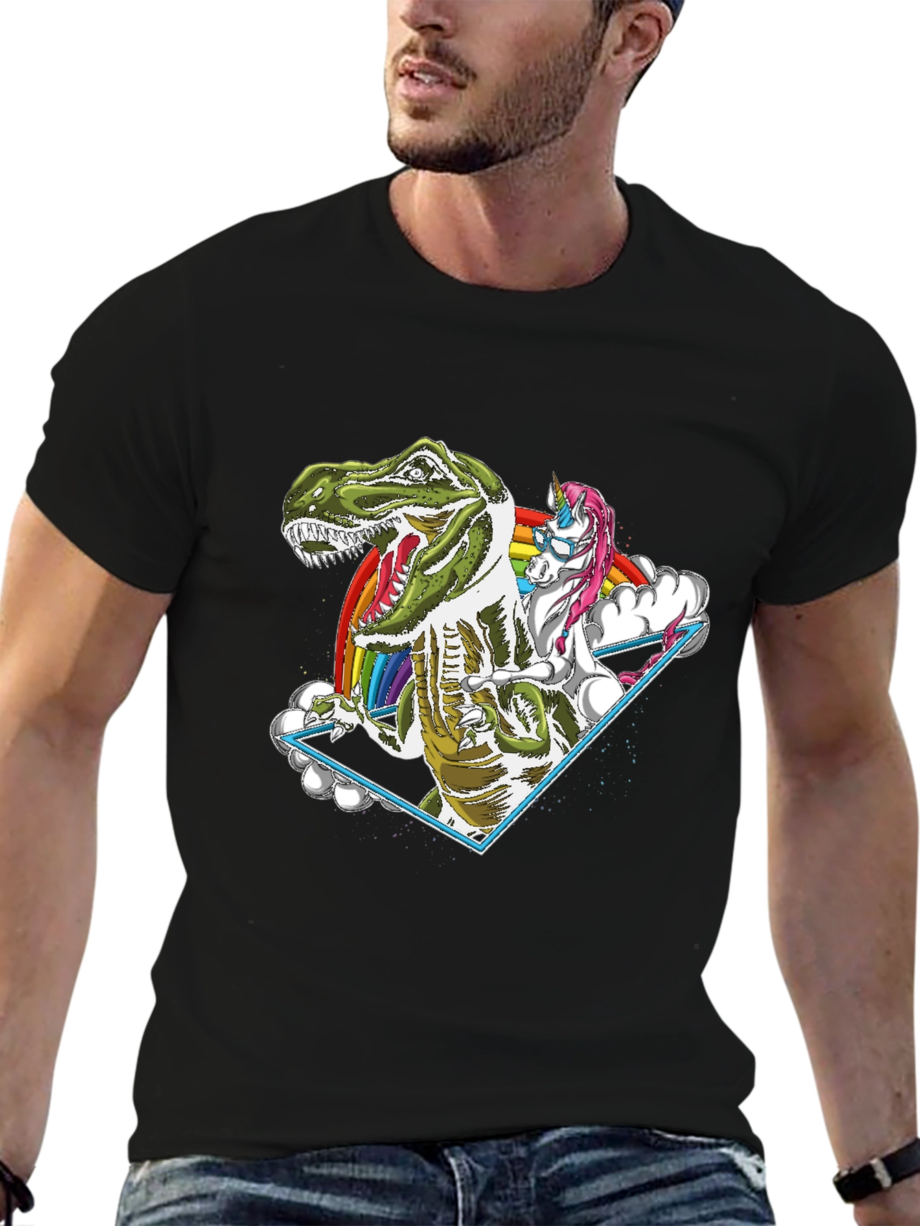 Dinosaur Unicorn Rainbow T-Shirt