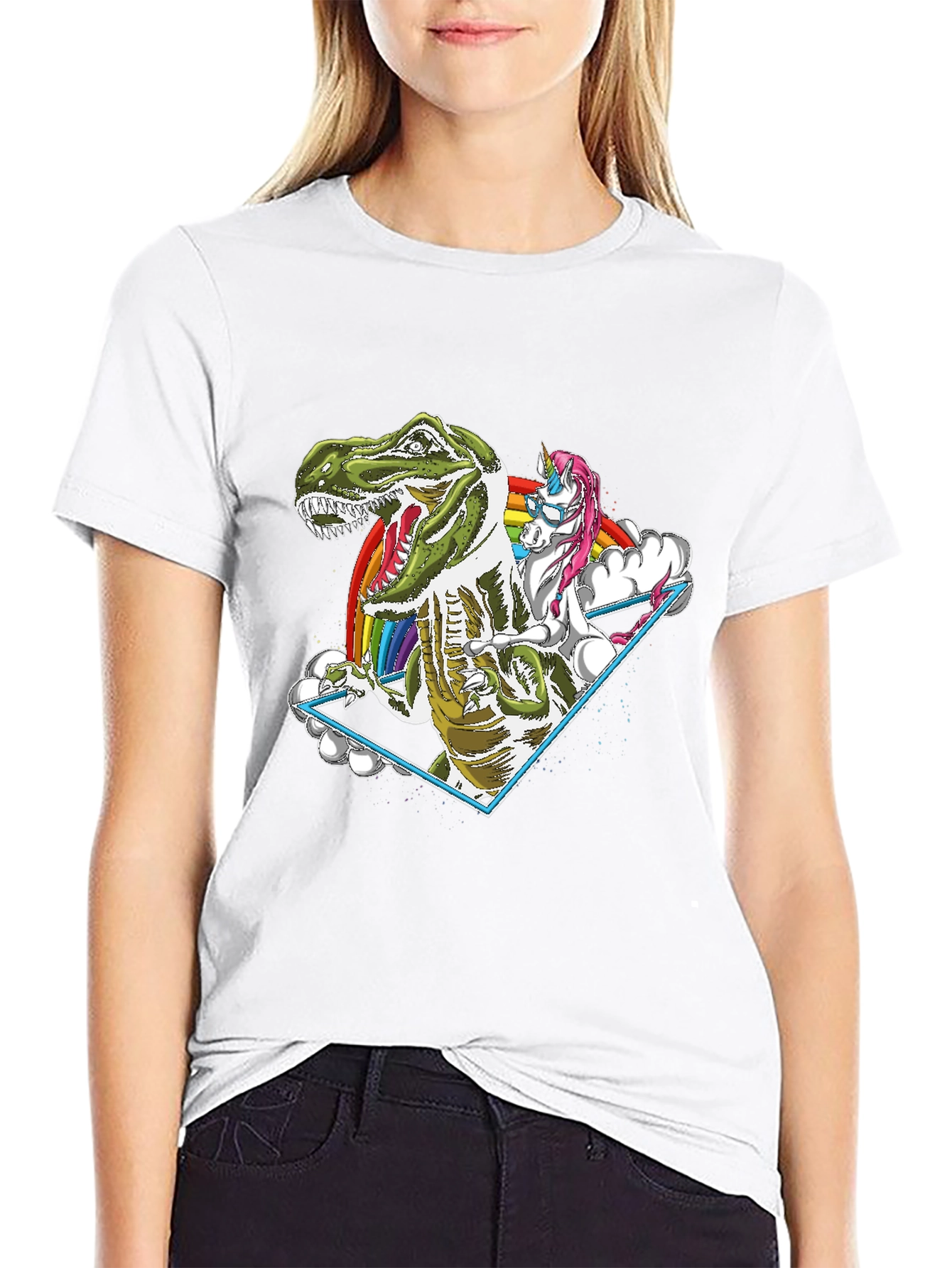 Dinosaur Unicorn Rainbow T-Shirt