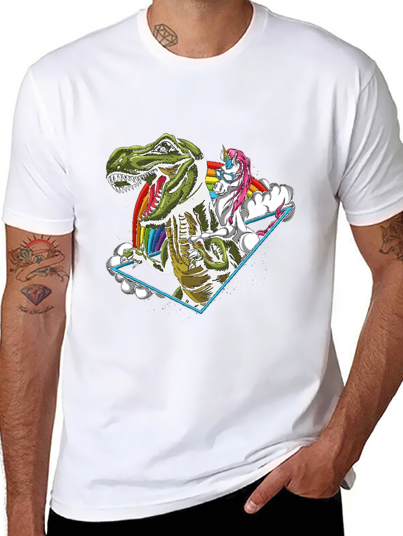 Dinosaur Unicorn Rainbow T-Shirt