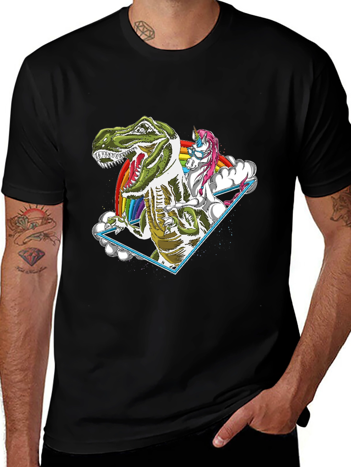 Dinosaur Unicorn Rainbow T-Shirt