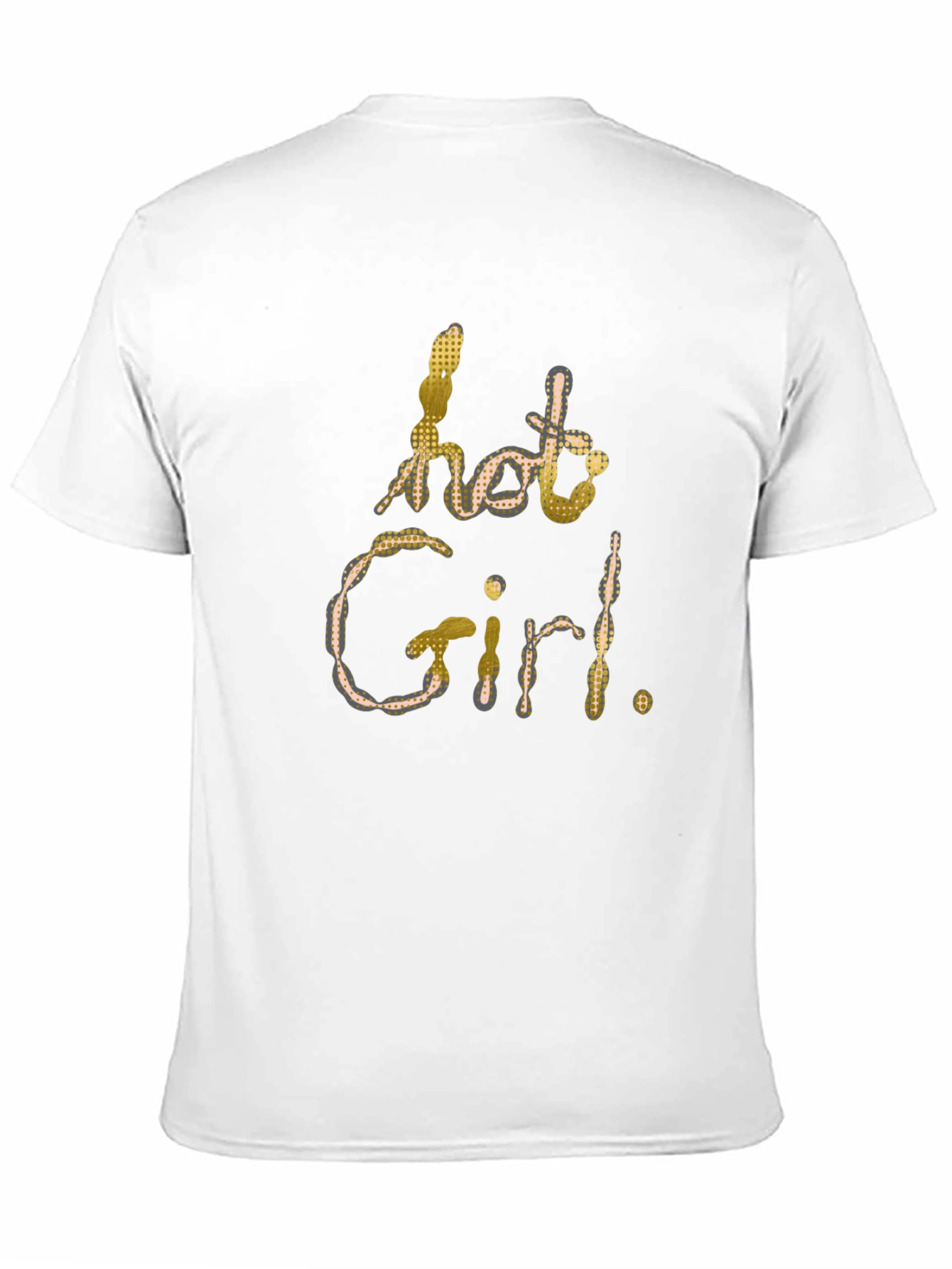 Hot Girl Graphic Print Black T-Shirt