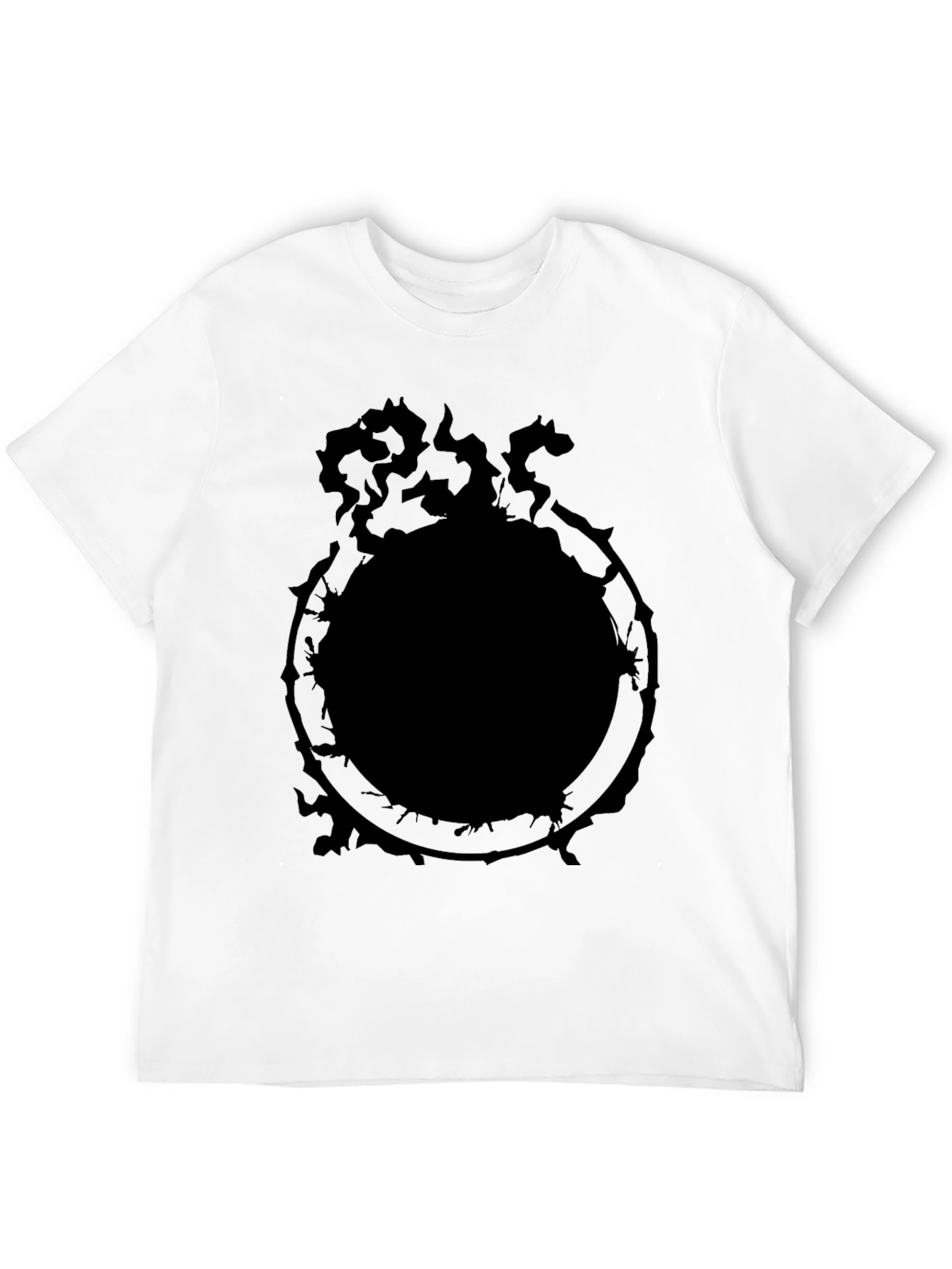 Mens Black Graphic Tee - Ouroboros Serpent