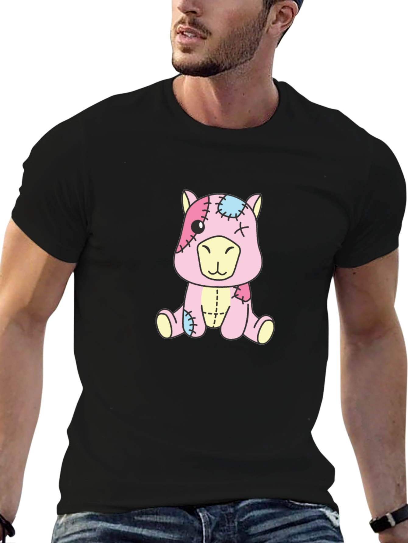 Cute Cartoon Stuffed Animal Graphic Tee
