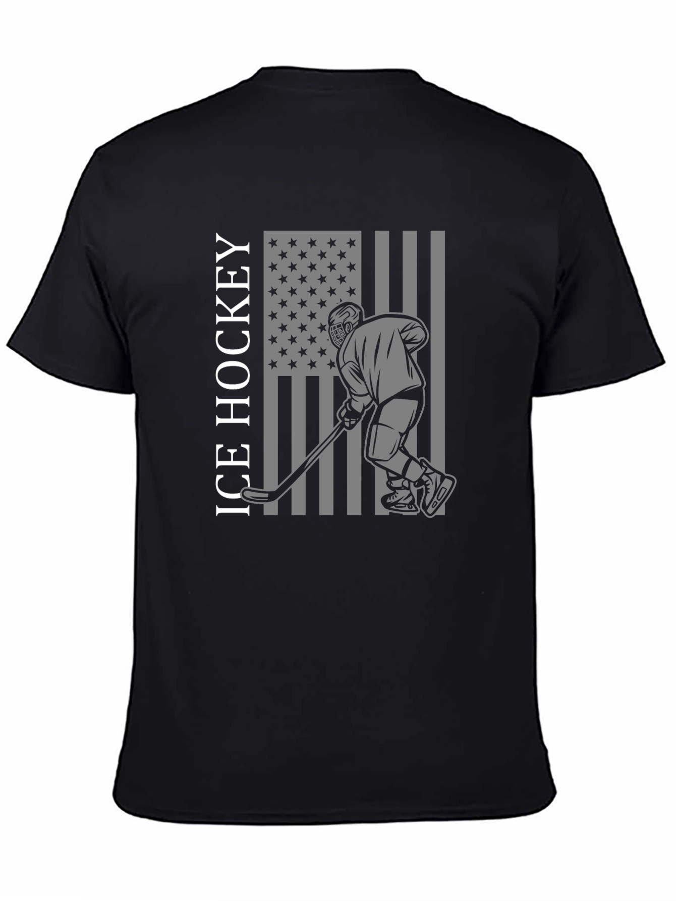 Ice Hockey American Flag T-Shirt