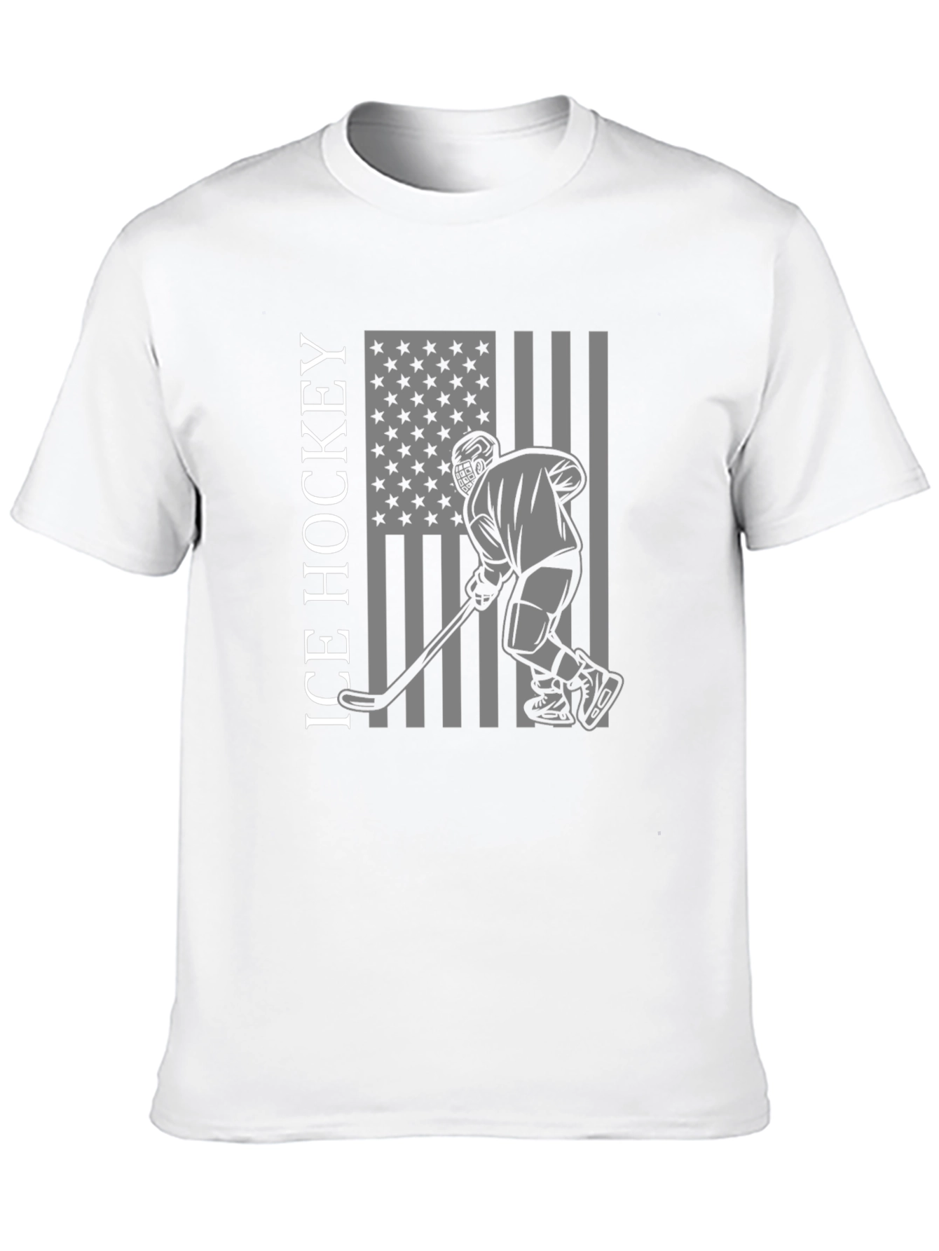 Ice Hockey American Flag T-Shirt