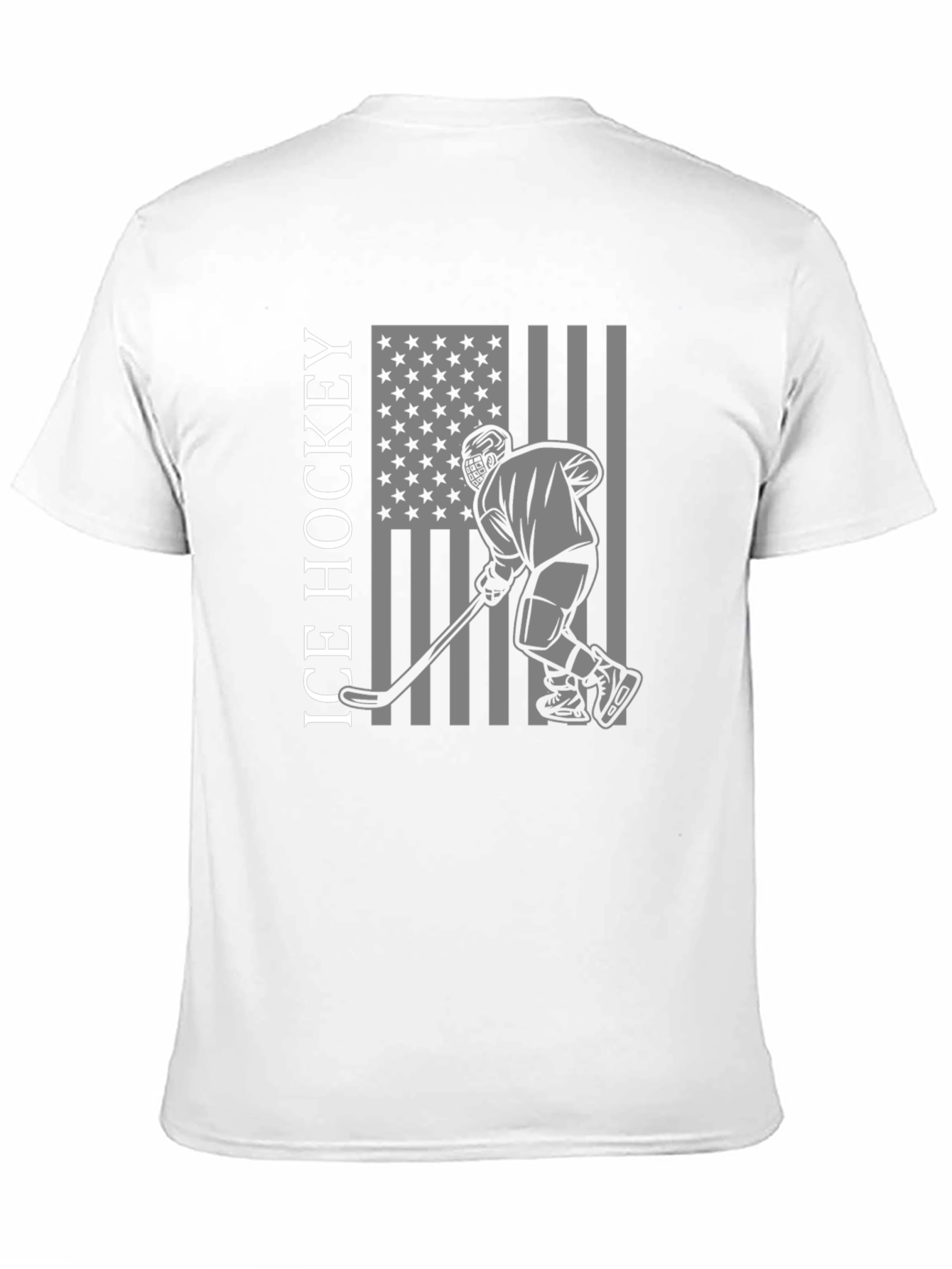 Ice Hockey American Flag T-Shirt
