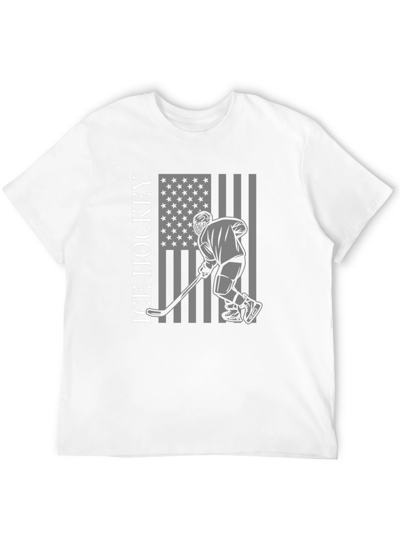 Ice Hockey American Flag T-Shirt