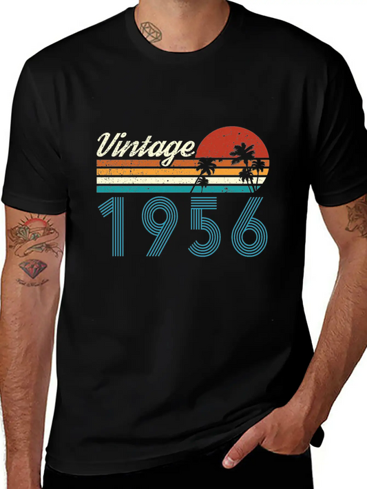 Vintage 1956 Vintage Birthday Retro Vintage Unisex Casual T-Shirt – Clean Design For Daily Comfort