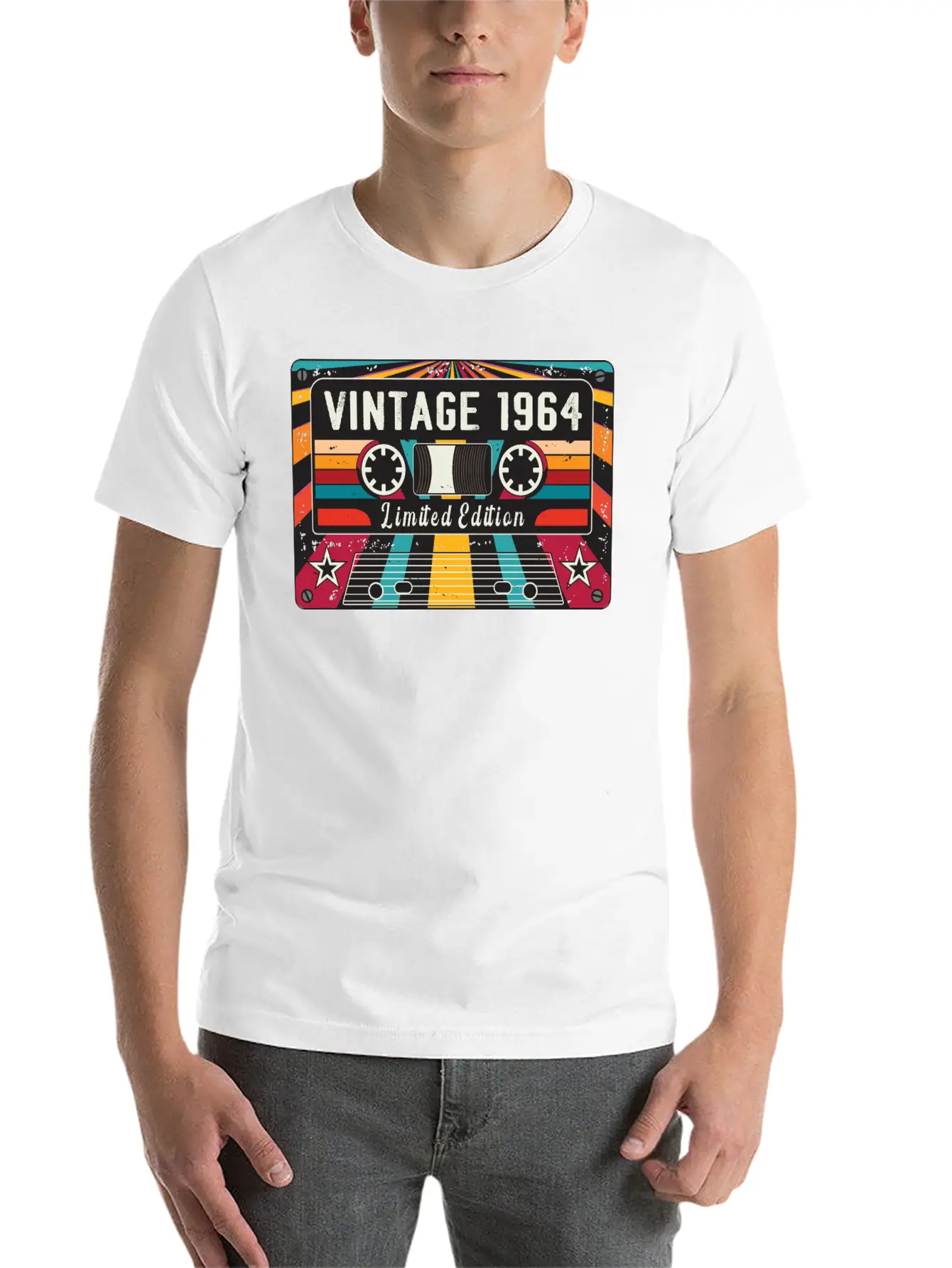 Vintage 1964 Cassette Tape Unisex Casual T-Shirt – Clean Design For Daily Comfort