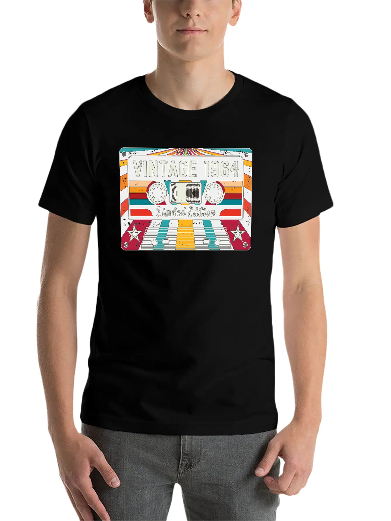 Vintage 1964 Cassette Tape Unisex Casual T-Shirt – Clean Design For Daily Comfort