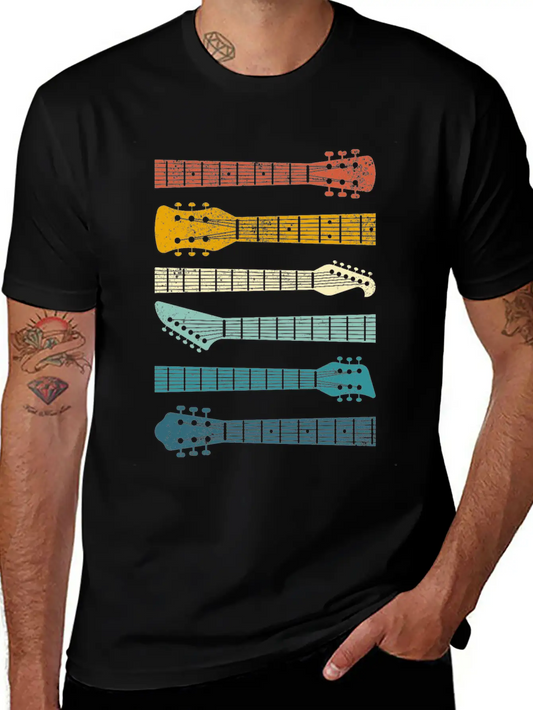 Vintage Guitars Guitarist Blues Rock Music Lover Unisex Casual T-Shirt – Clean Design For Daily Comfort