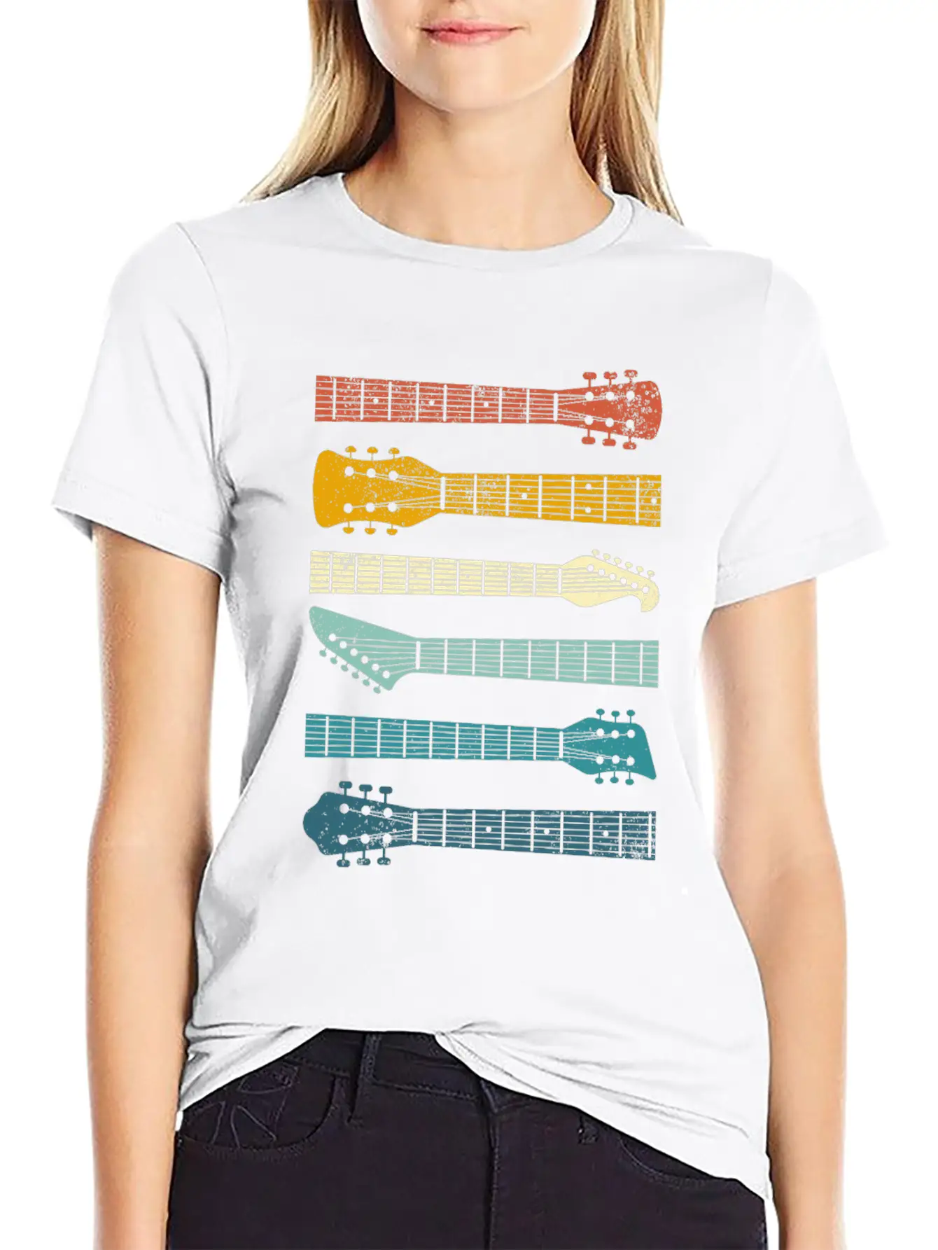 Vintage Guitars Guitarist Blues Rock Music Lover Unisex Casual T-Shirt – Clean Design For Daily Comfort