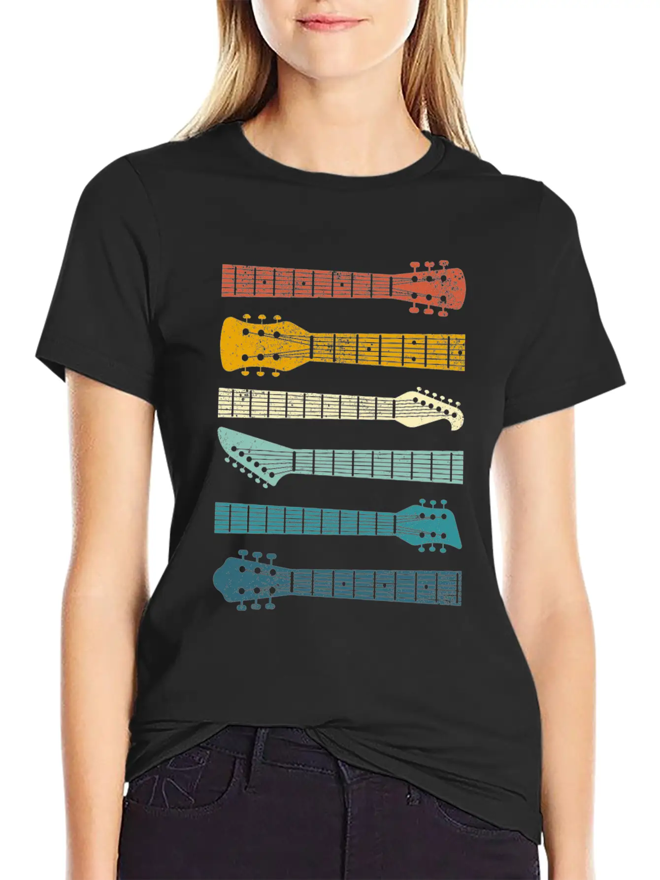 Vintage Guitars Guitarist Blues Rock Music Lover Unisex Casual T-Shirt – Clean Design For Daily Comfort