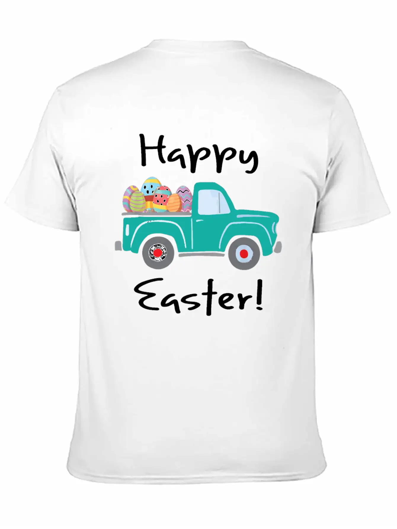 Vintage Truck With Easter Eggs Happy Easter Tshirt Unisex Casual T-Shirt – Clean Design For Daily Comfort