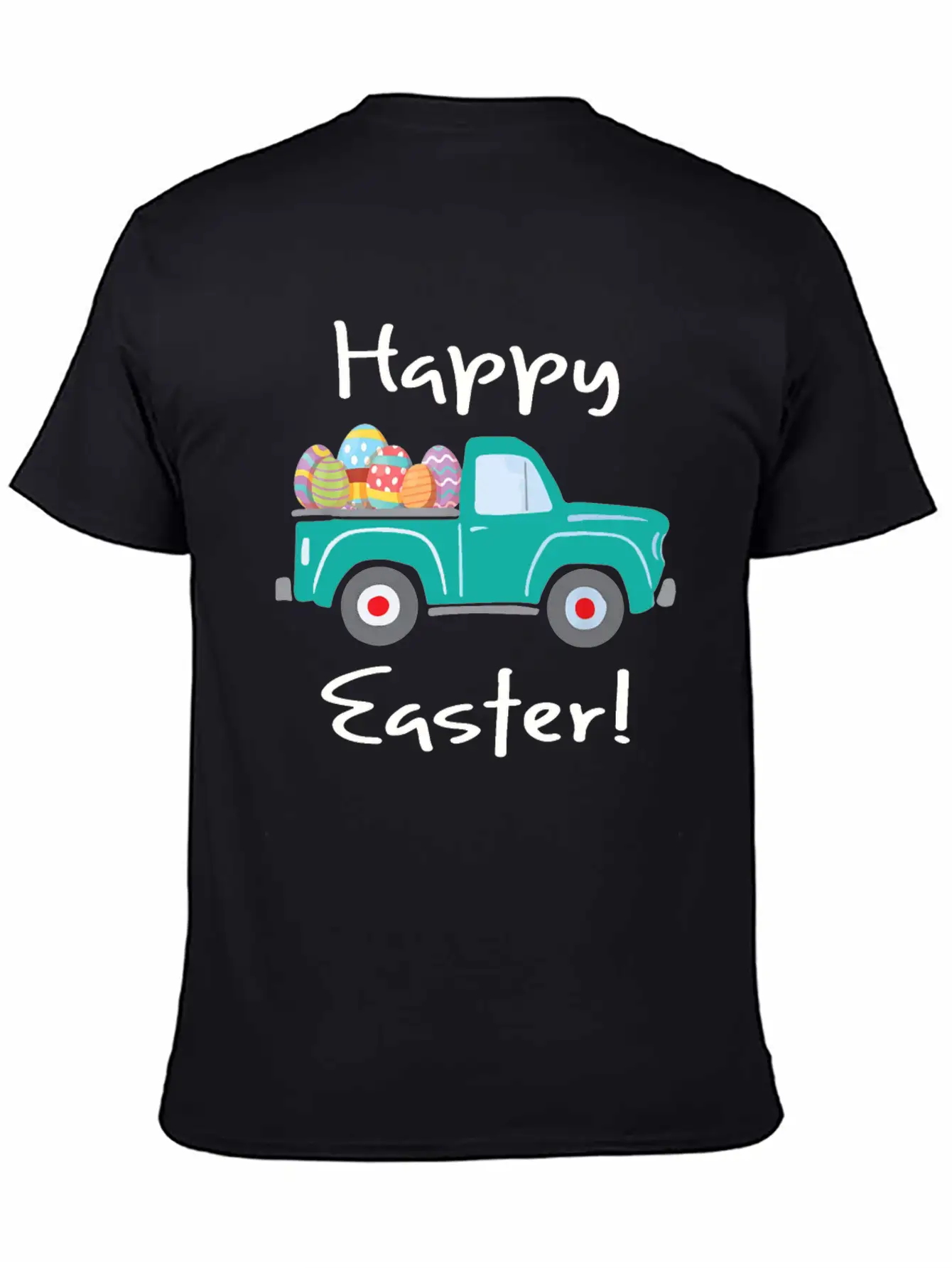 Vintage Truck With Easter Eggs Happy Easter Tshirt Unisex Casual T-Shirt – Clean Design For Daily Comfort