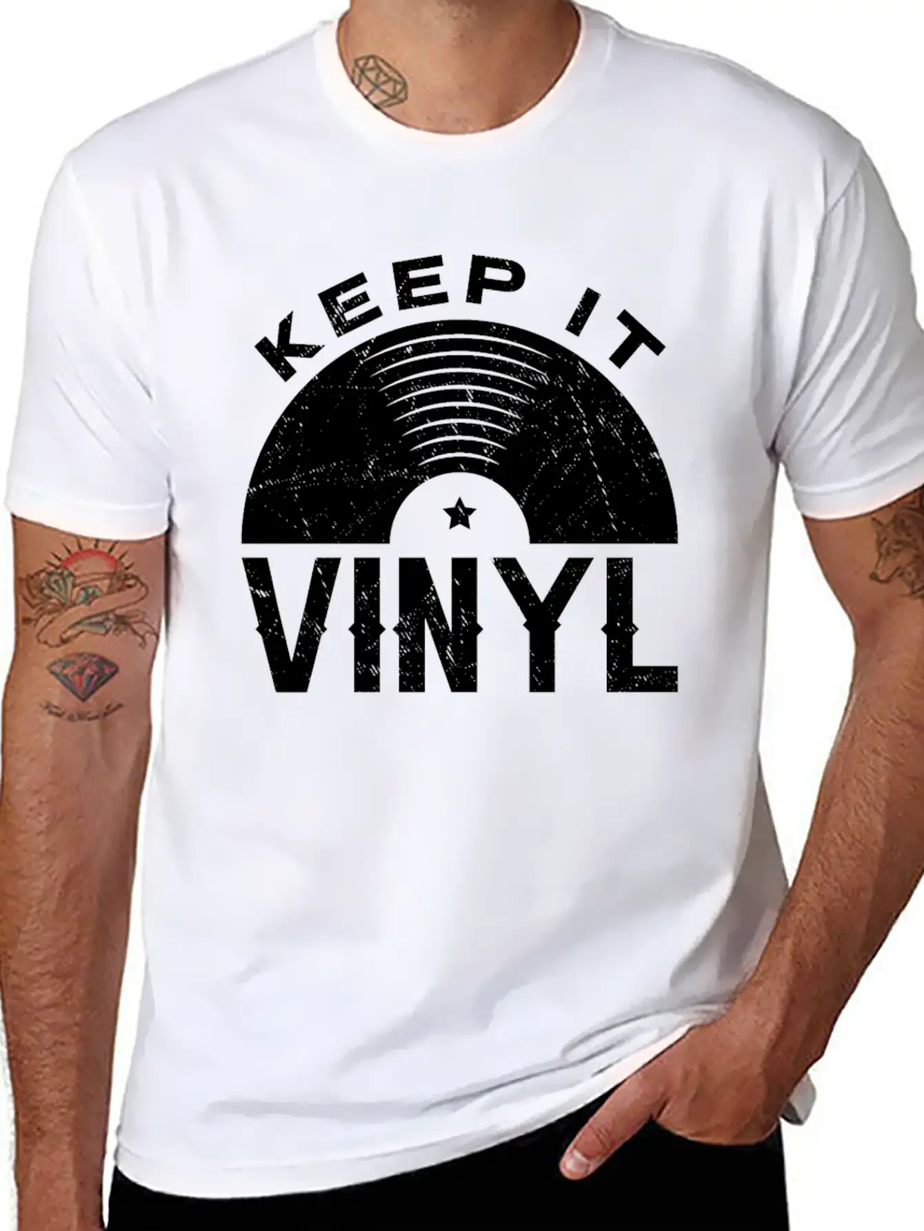 Vinyl Music DJ Record Men Unisex Casual T-Shirt – Clean Design For Daily Comfort