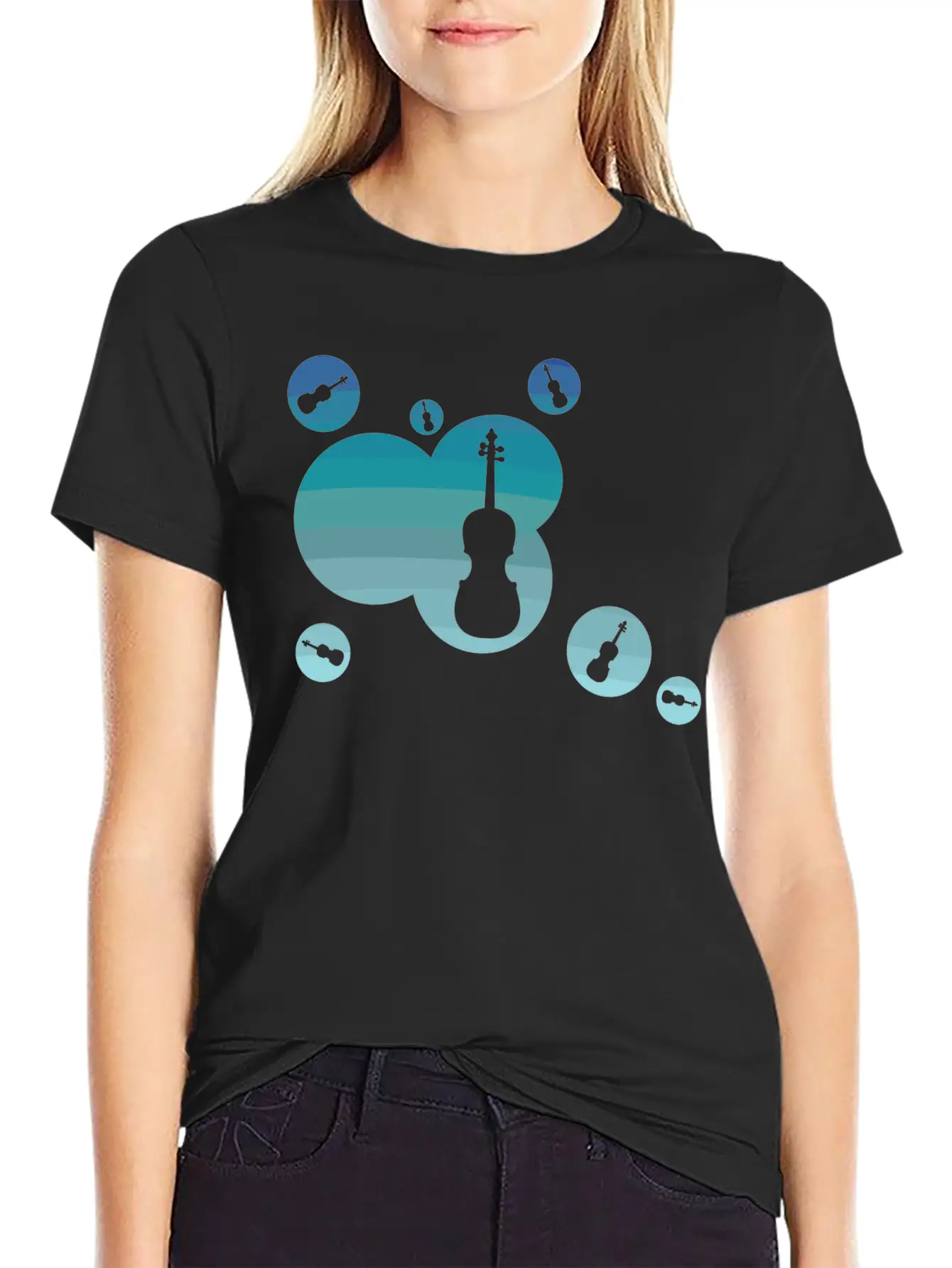 Violin Instrument Unisex Casual T-Shirt – Clean Design For Daily Comfort