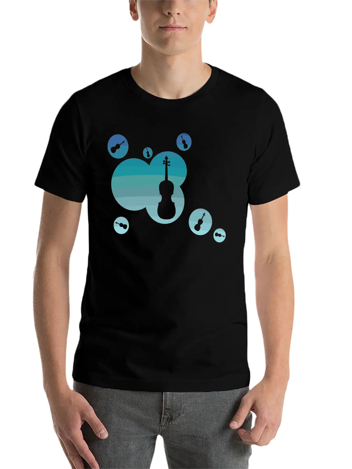 Violin Instrument Unisex Casual T-Shirt – Clean Design For Daily Comfort