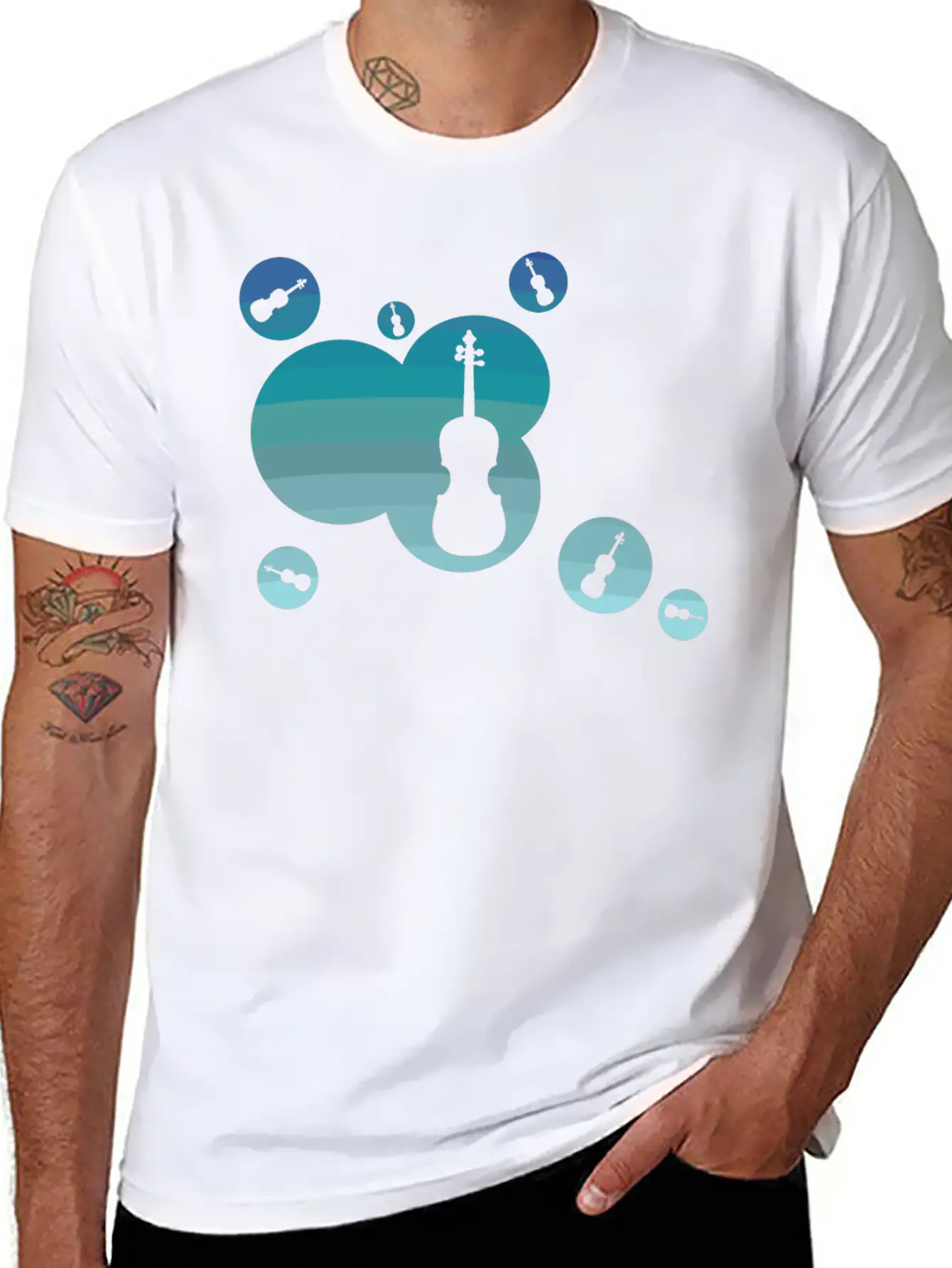 Violin Instrument Unisex Casual T-Shirt – Clean Design For Daily Comfort