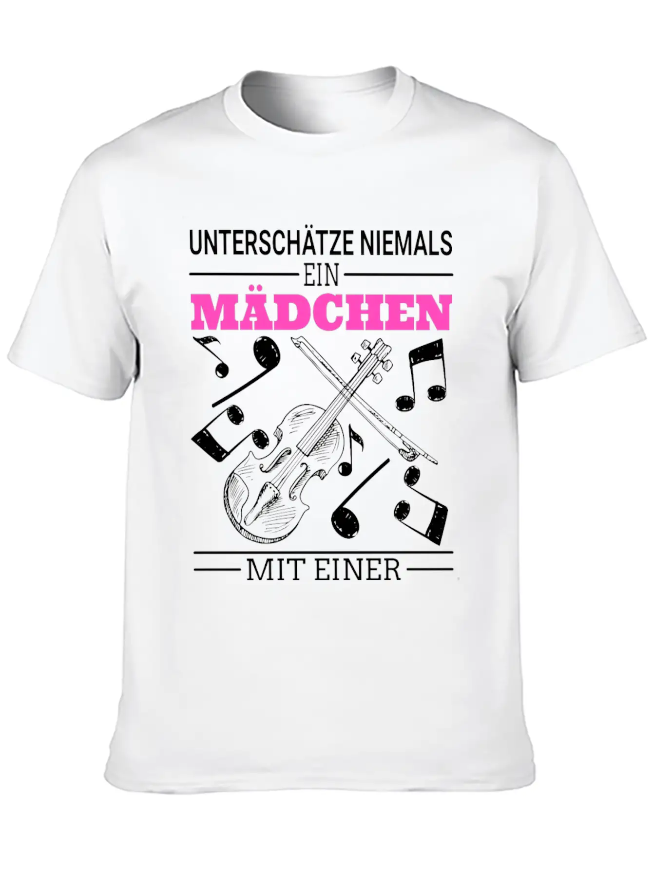 Violin Violin Girl Saying Unisex Casual T-Shirt – Clean Design For Daily Comfort