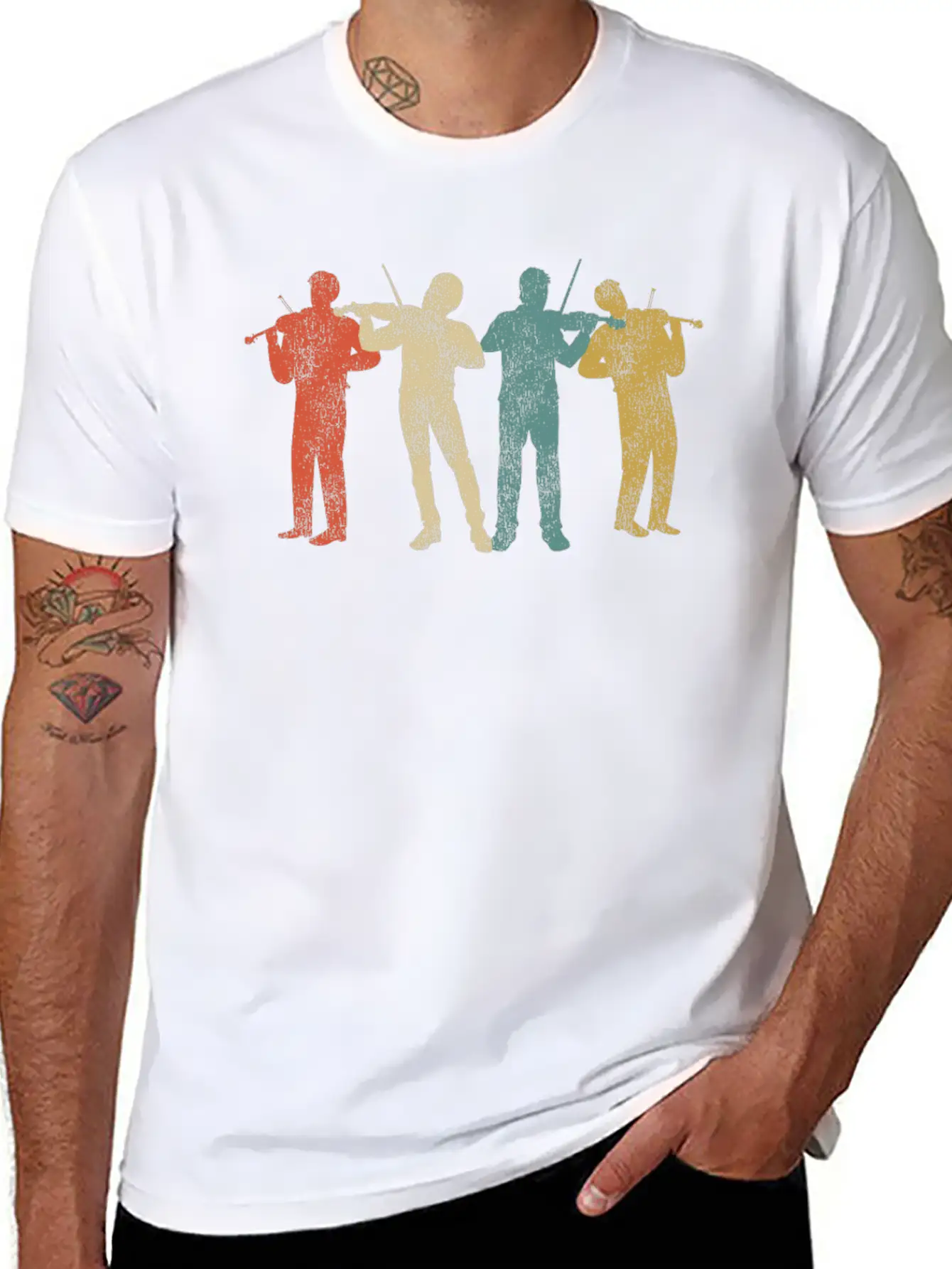 Violin Violinist Retro Vintage Unisex Casual T-Shirt – Clean Design For Daily Comfort