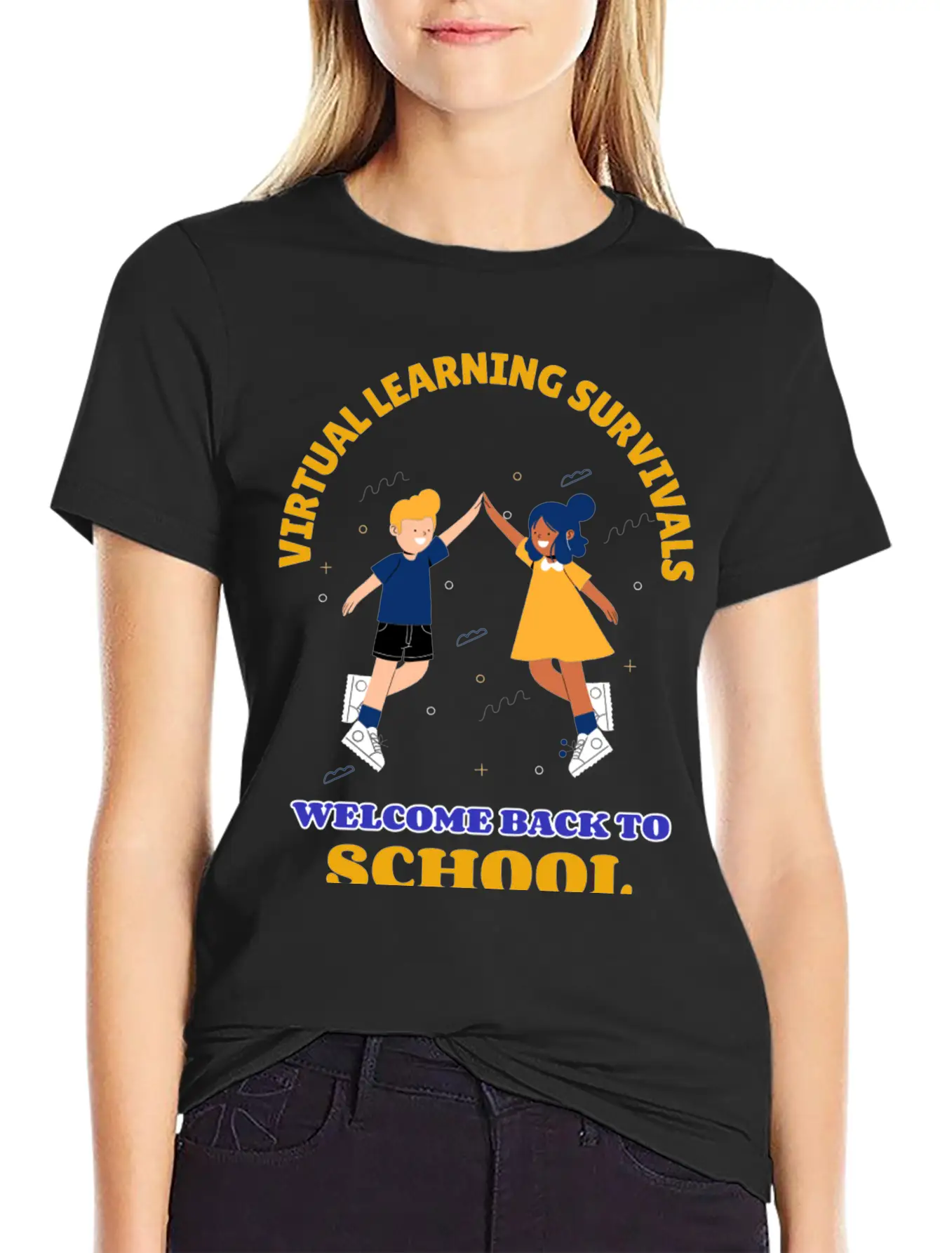 Virtual Learning Survivals Unisex Casual T-Shirt – Clean Design For Daily Comfort